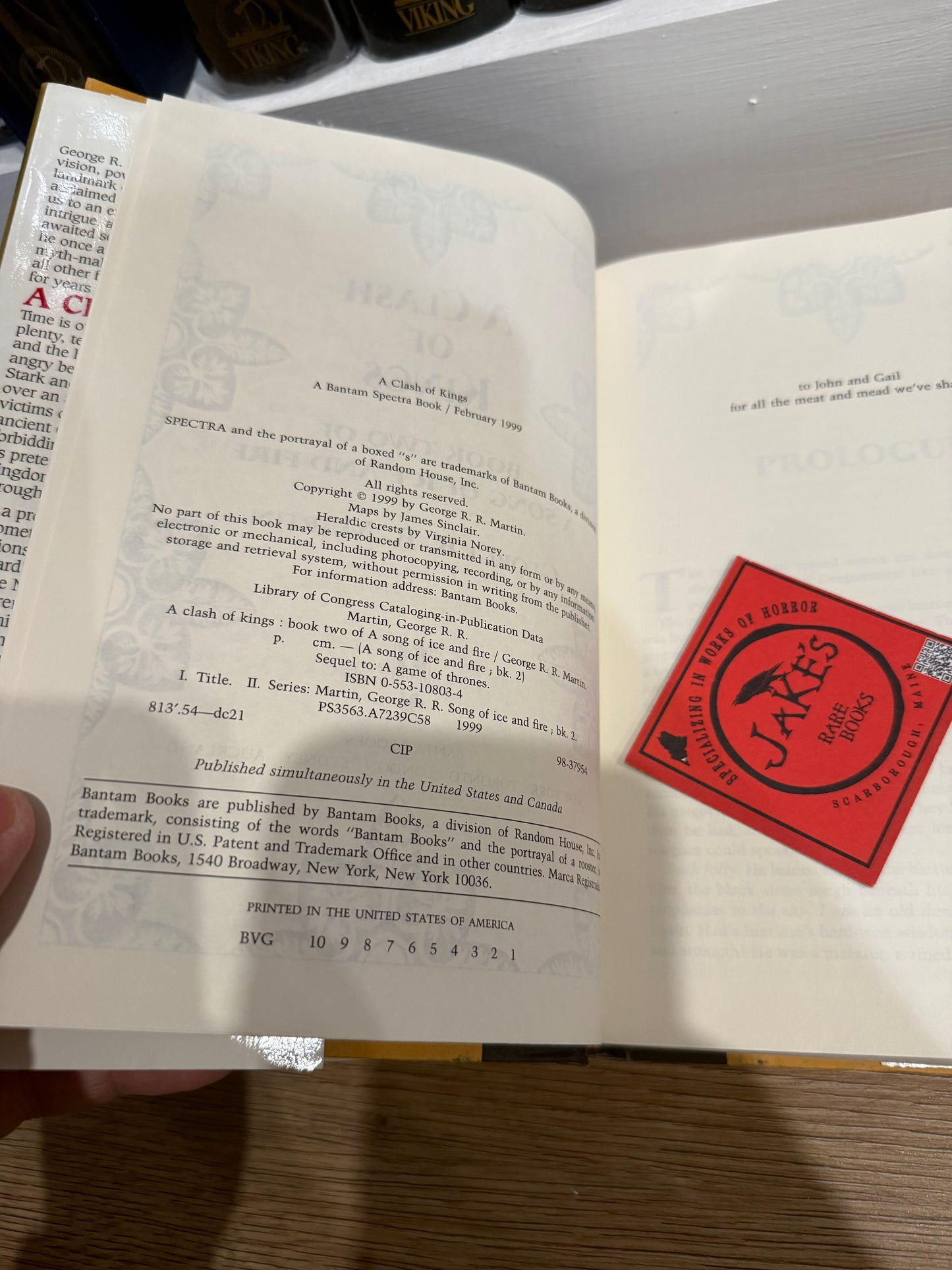 George R.R. Martin, A Clash of Kings, First Edition, Bantam