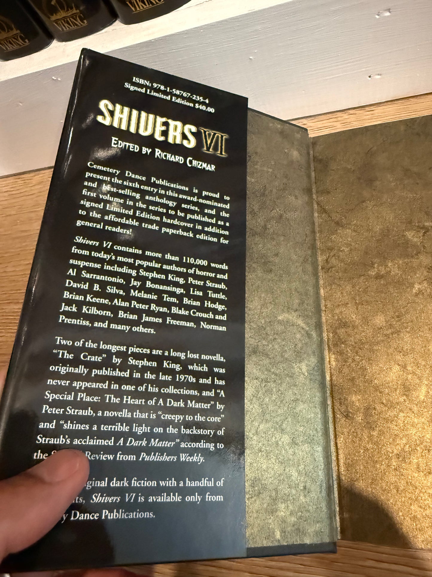 Shivers VI, Signed Limited Edition, Edited by Richard Chizmar,Cemetery Dance