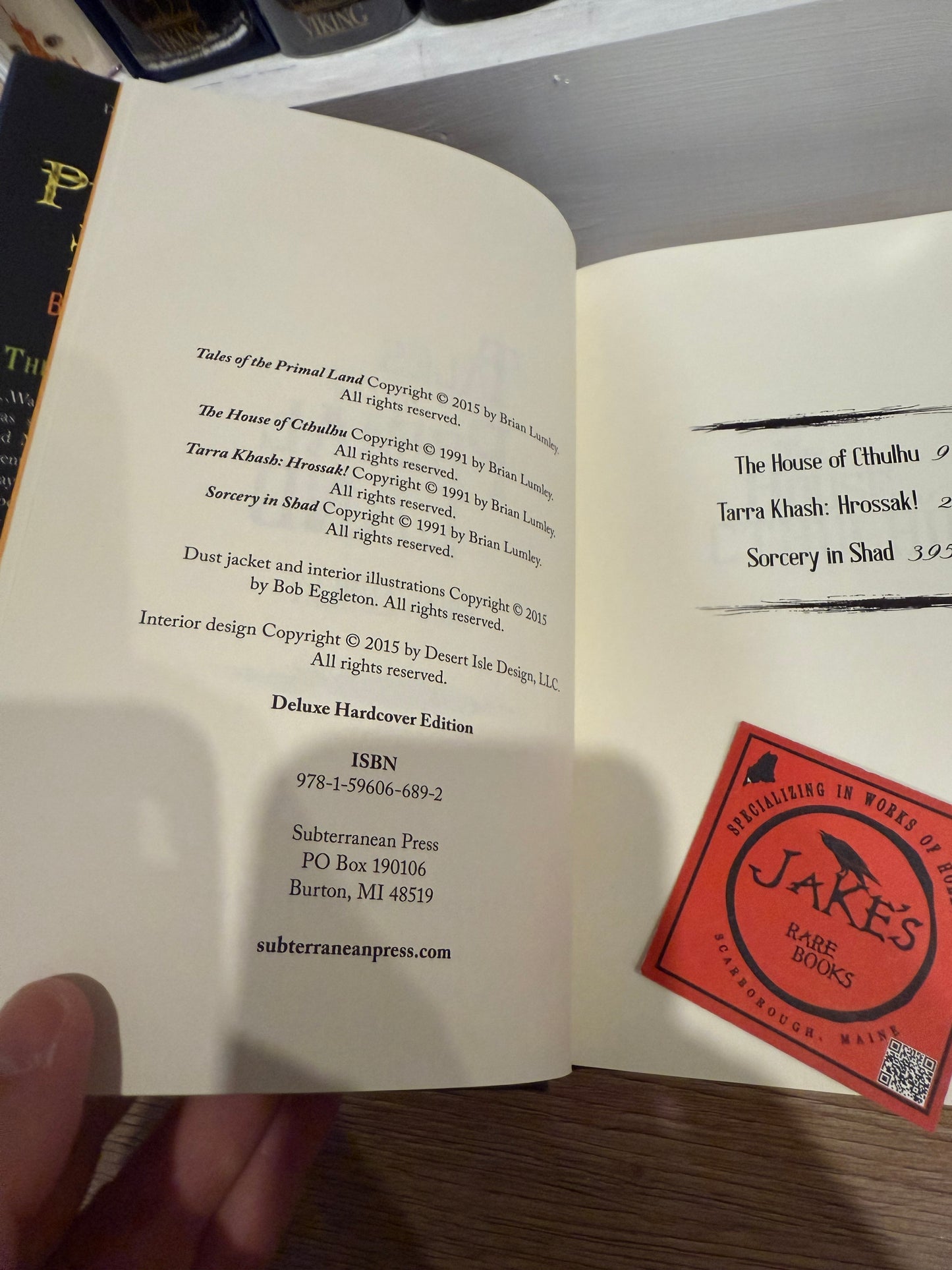 Brian Lumley, Tales of the Primal Land, Signed/Limited #12, Subterranean Press