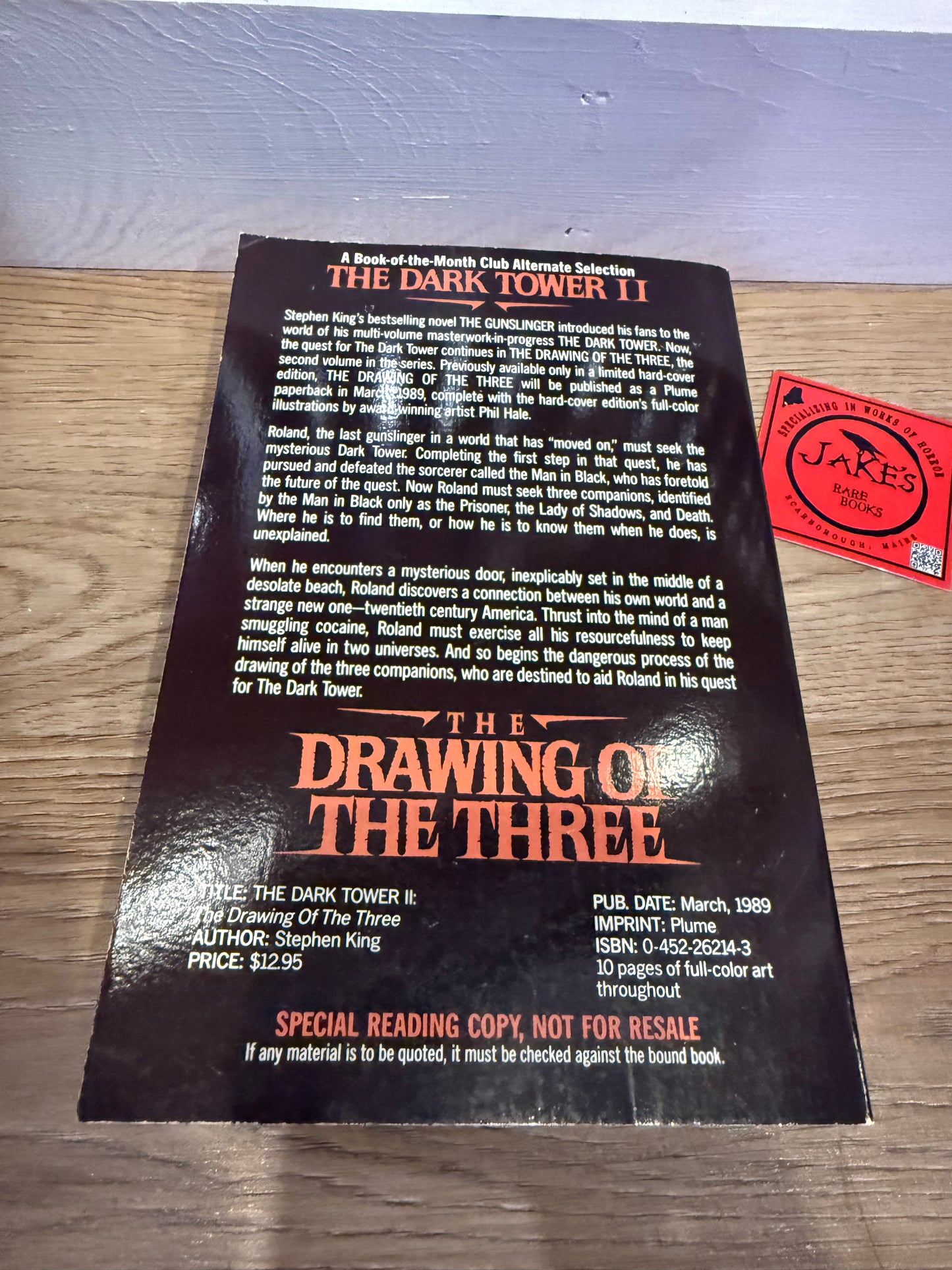 Stephen King, Drawing of the Three, Proof/ARC, Plume Publishing