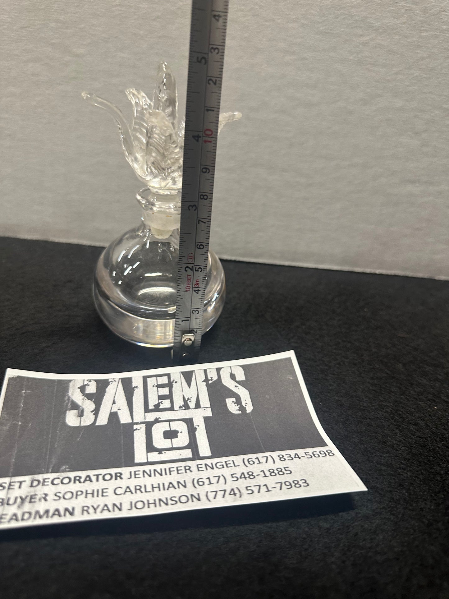 Salem’s Lot, Screen Used, Antique Glass Decanter with Decorative Bird Top