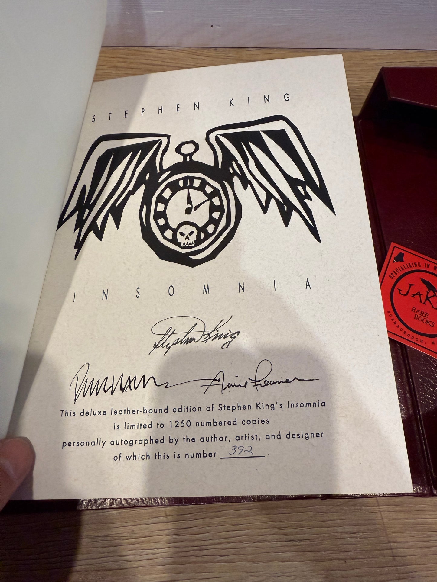 Stephen King, Insomnia, Signed/Limited #392