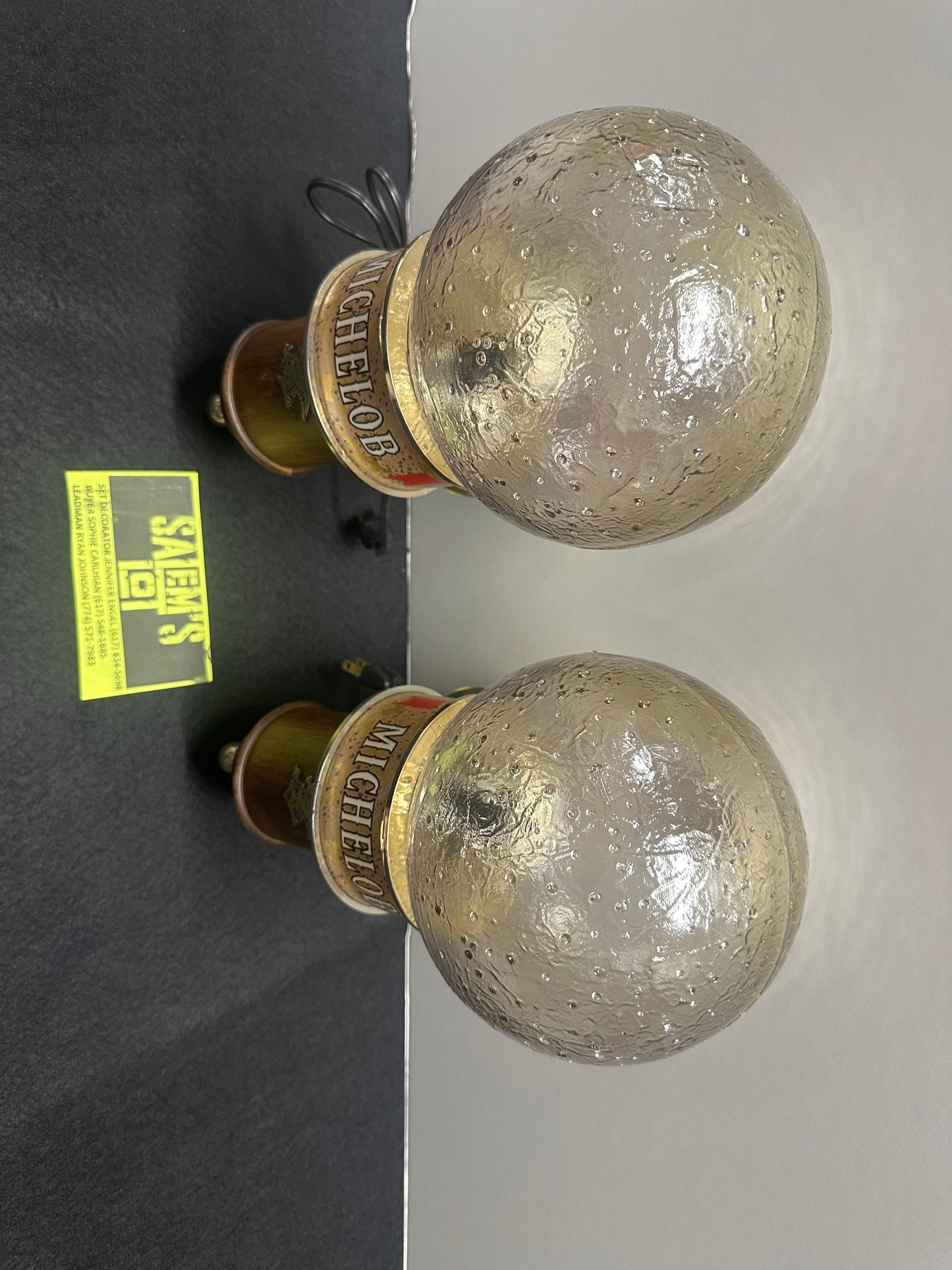Stephen King, Salem’s Lot, Screen Used, Antique Michelob Wall Sconces