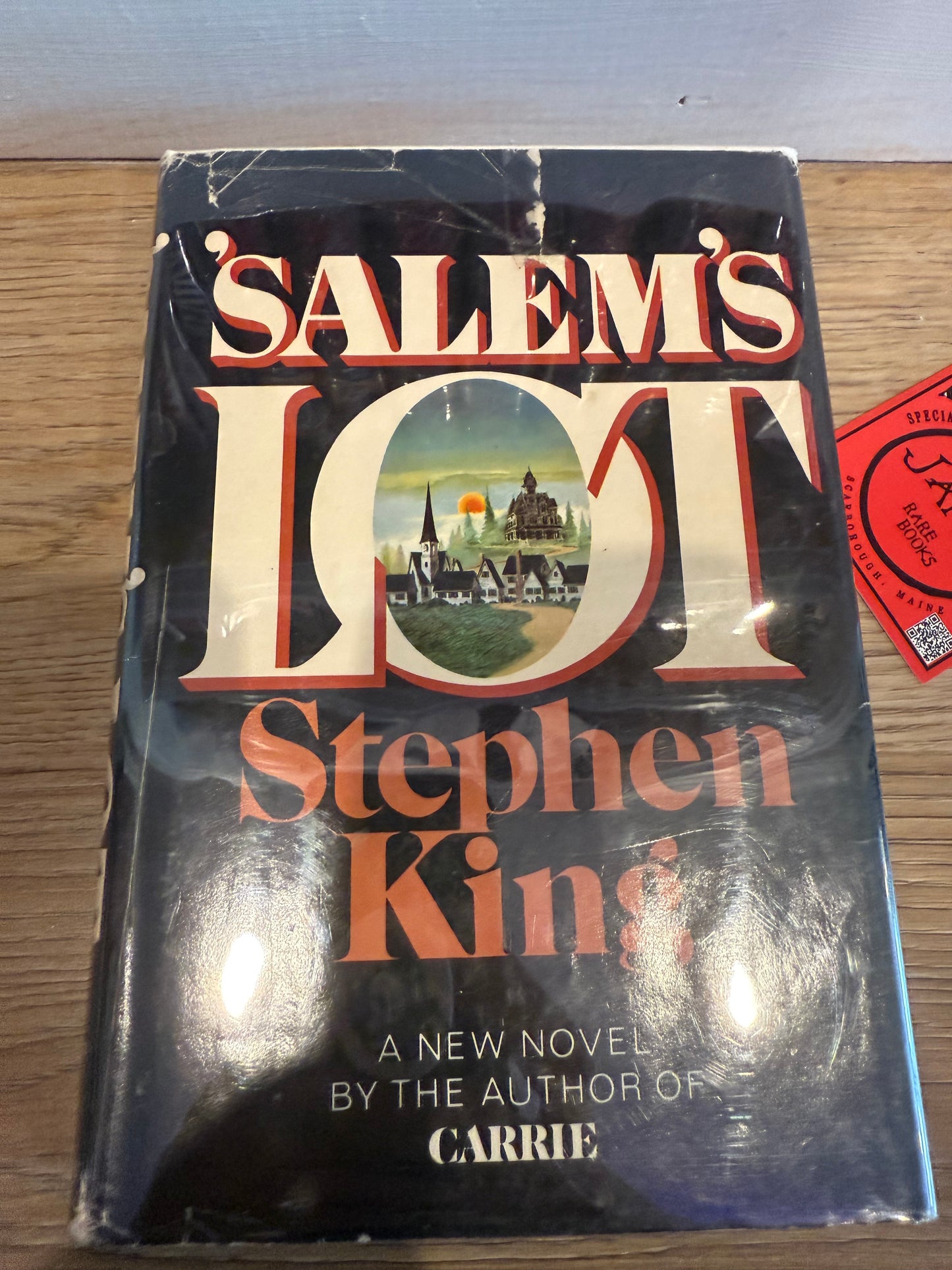 Stephen King, Salem’s Lot, First Edition with SIGNED Card, Father Cody Error, Doubleday Publishing,