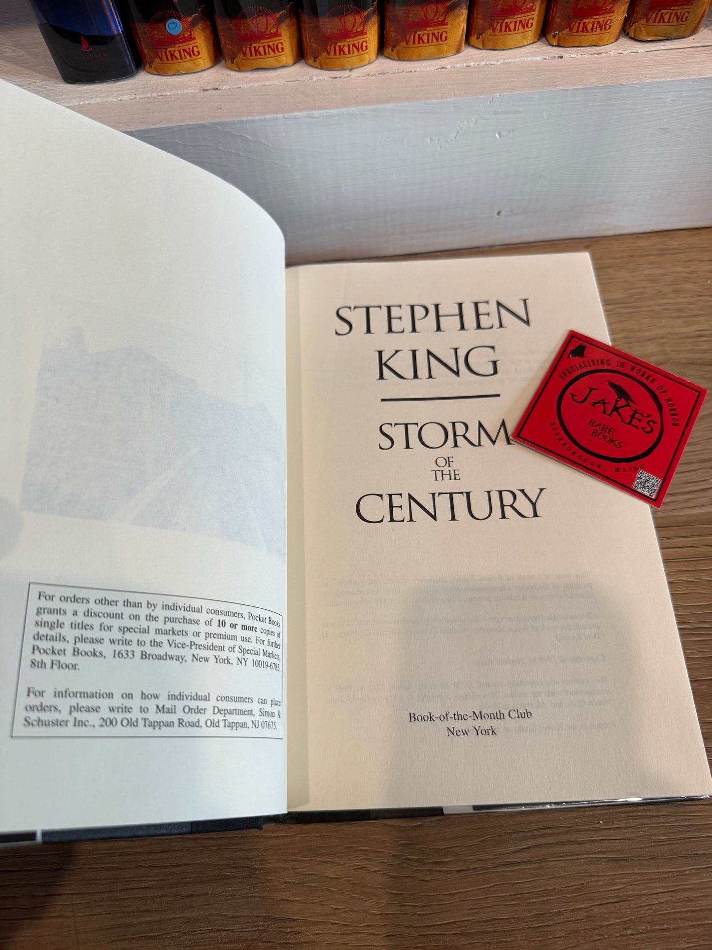 Stephen King, Storm of the Century, BOMC (First Printing)