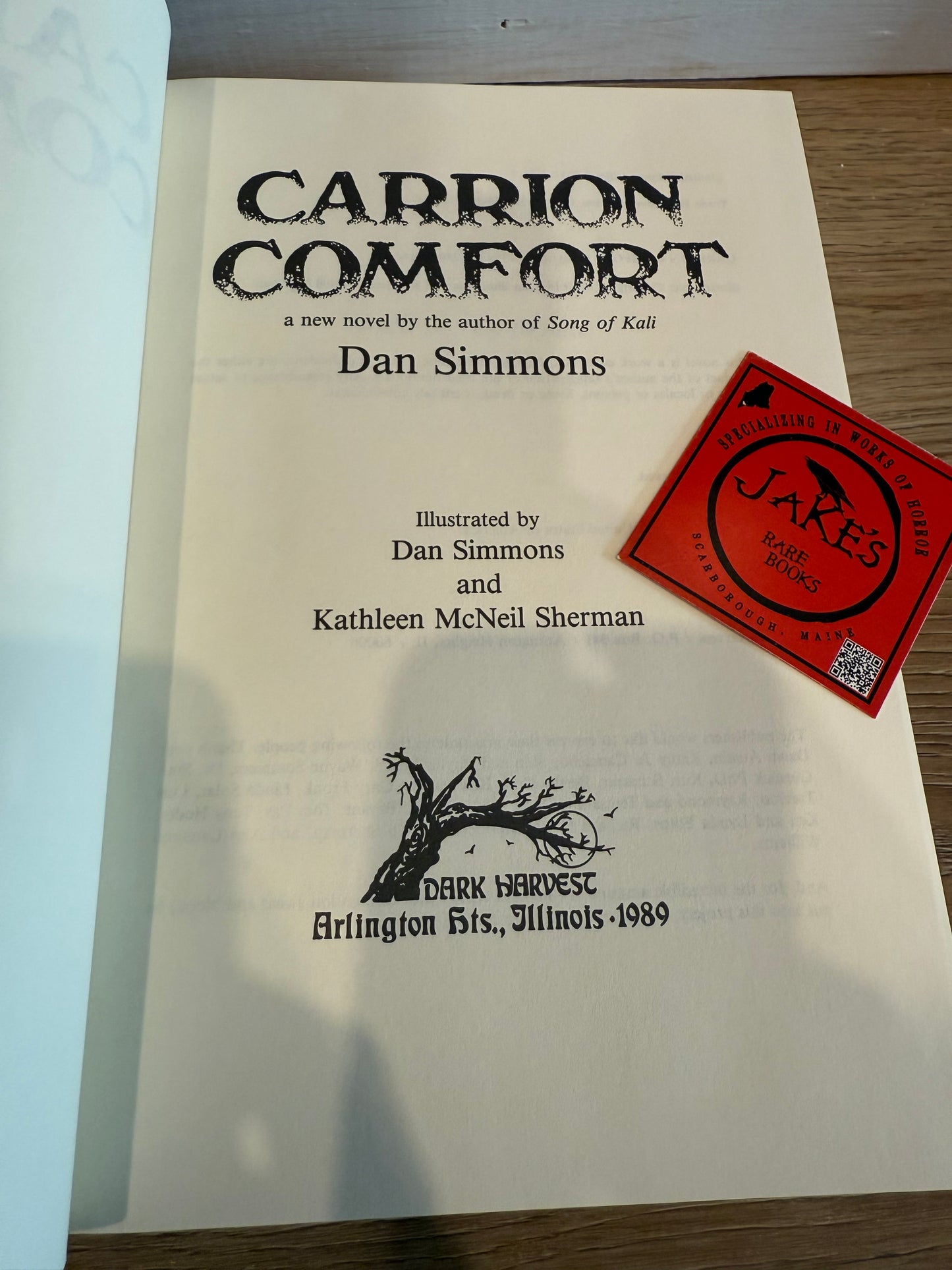 Dan Simmons, Carrion Comfort First Edition, Dark Harvest