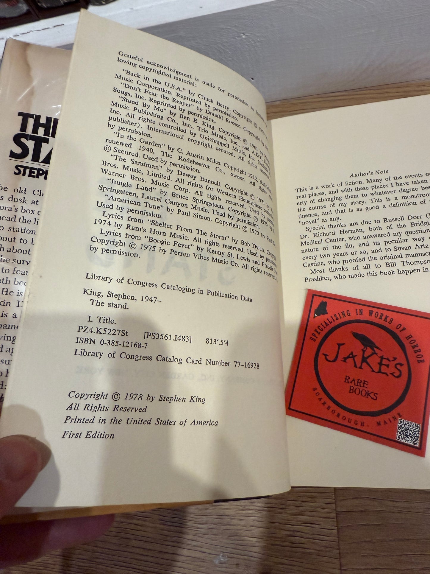 Stephen King, The Stand, First Edition T39, Doubleday Publishing
