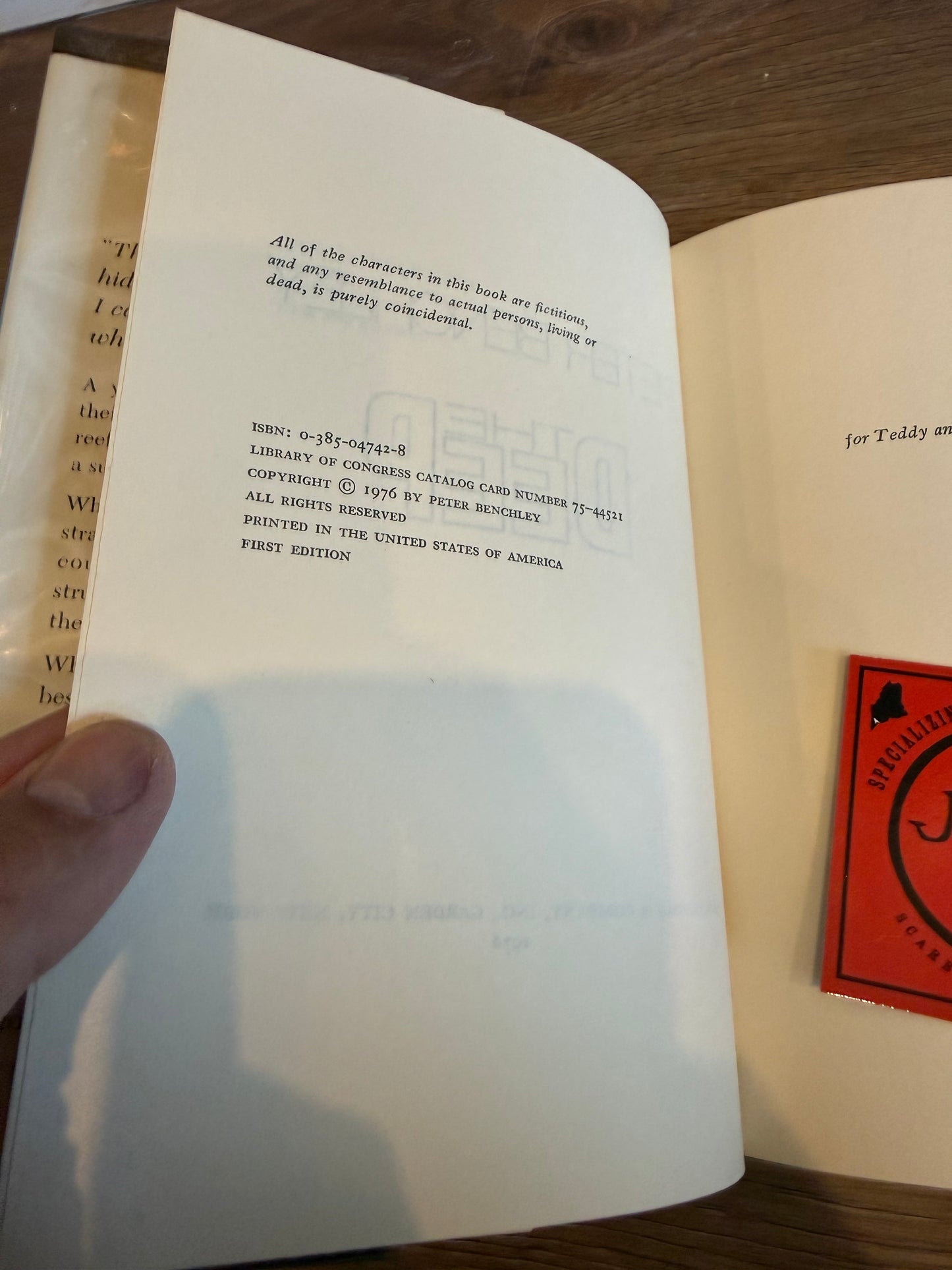 Peter Benchley, The Deep, First Edition, Doubleday