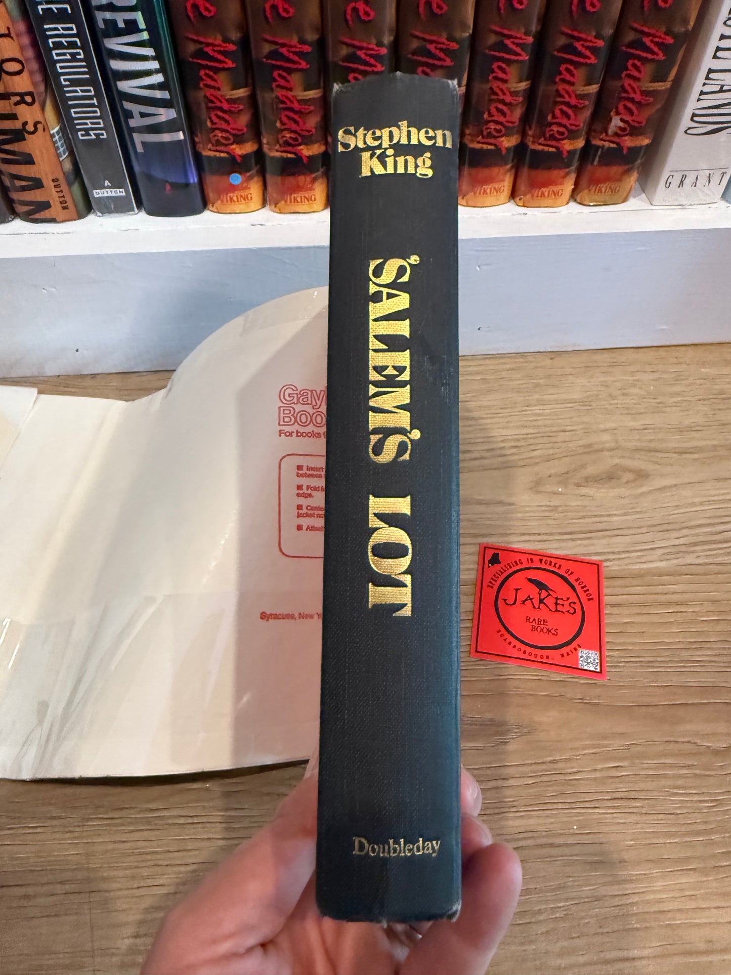 Stephen King, Salem’s Lot, First Edition with SIGNED Card, Father Cody Error, Doubleday Publishing,