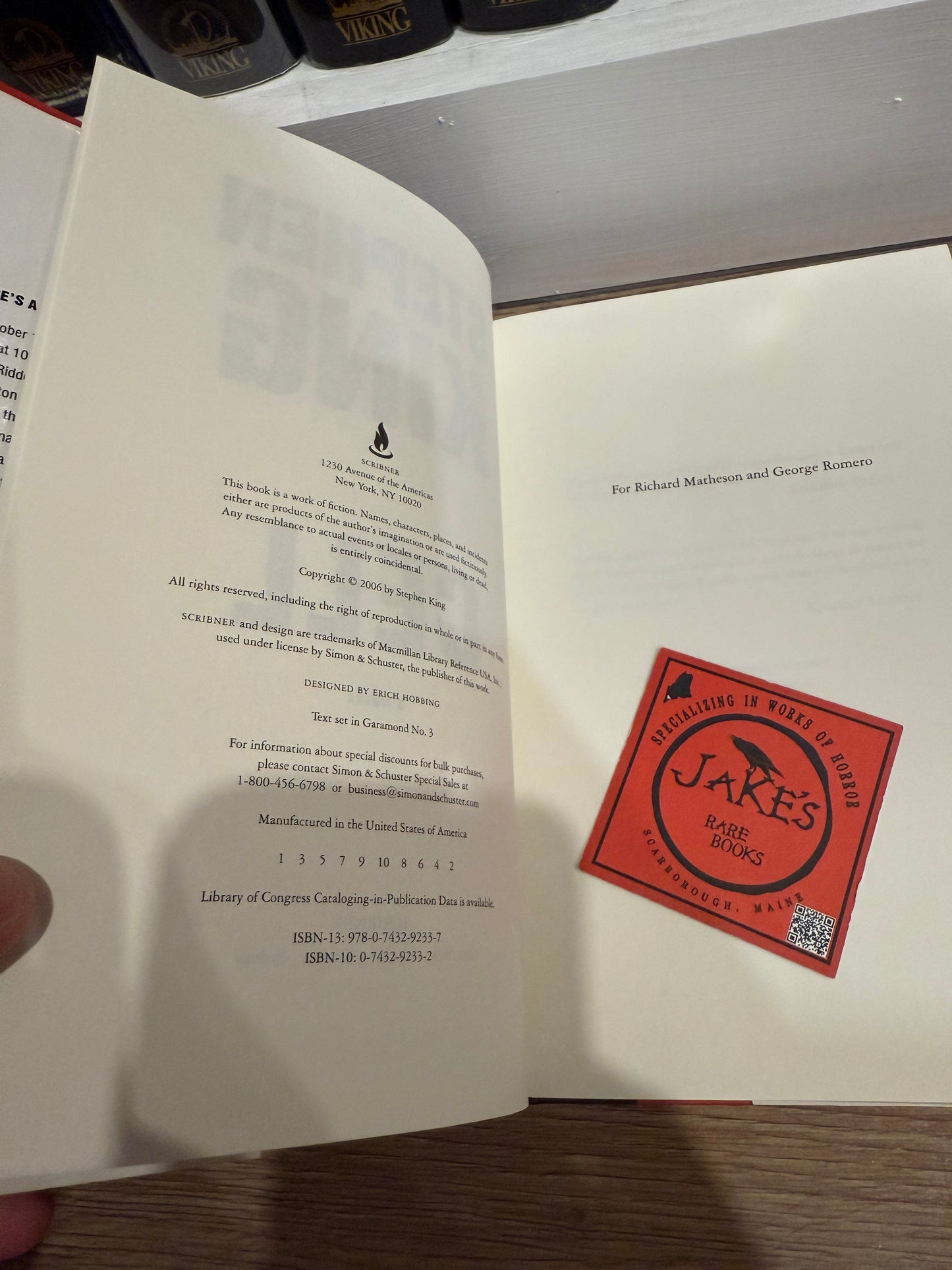 Stephen King, Cell, First Printing, Scribner
