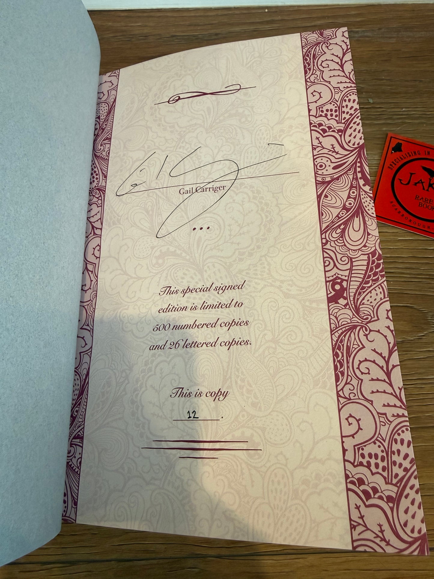 Gail Carriger, Matching Signed Limited #12 Set, Subterranean Press