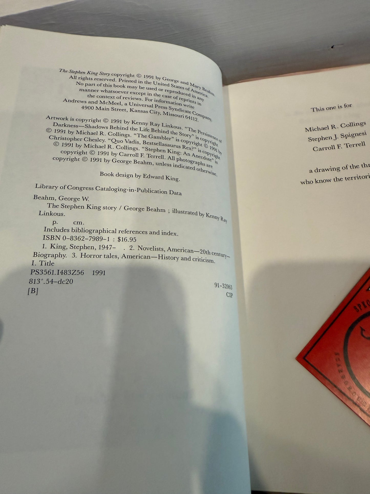 The Stephen King Story, George Beahm, First Edition