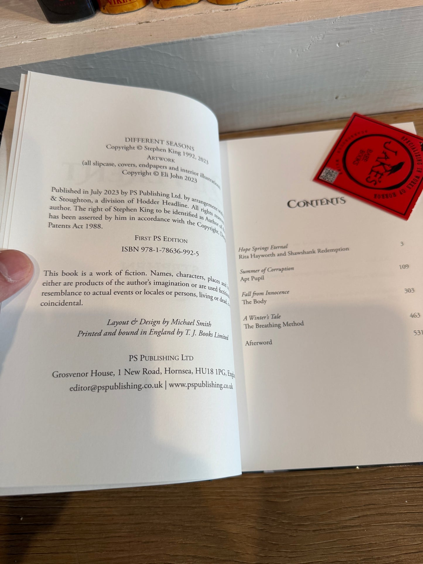 Stephen King, Different Seasons, Limited Edition #418, PS Publishing