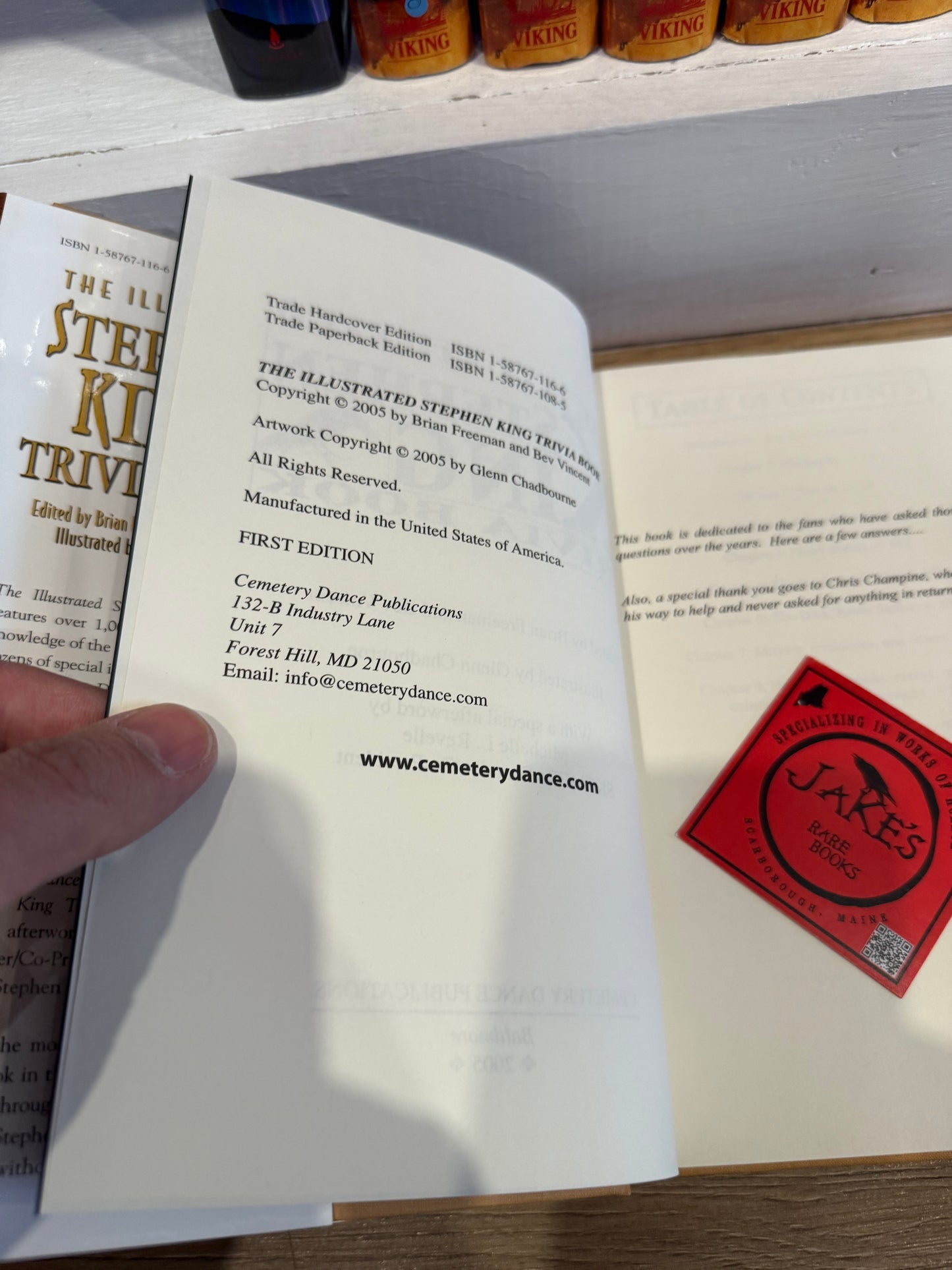 The Stephen King Trivia Book, First Edition, Cemetery Dance