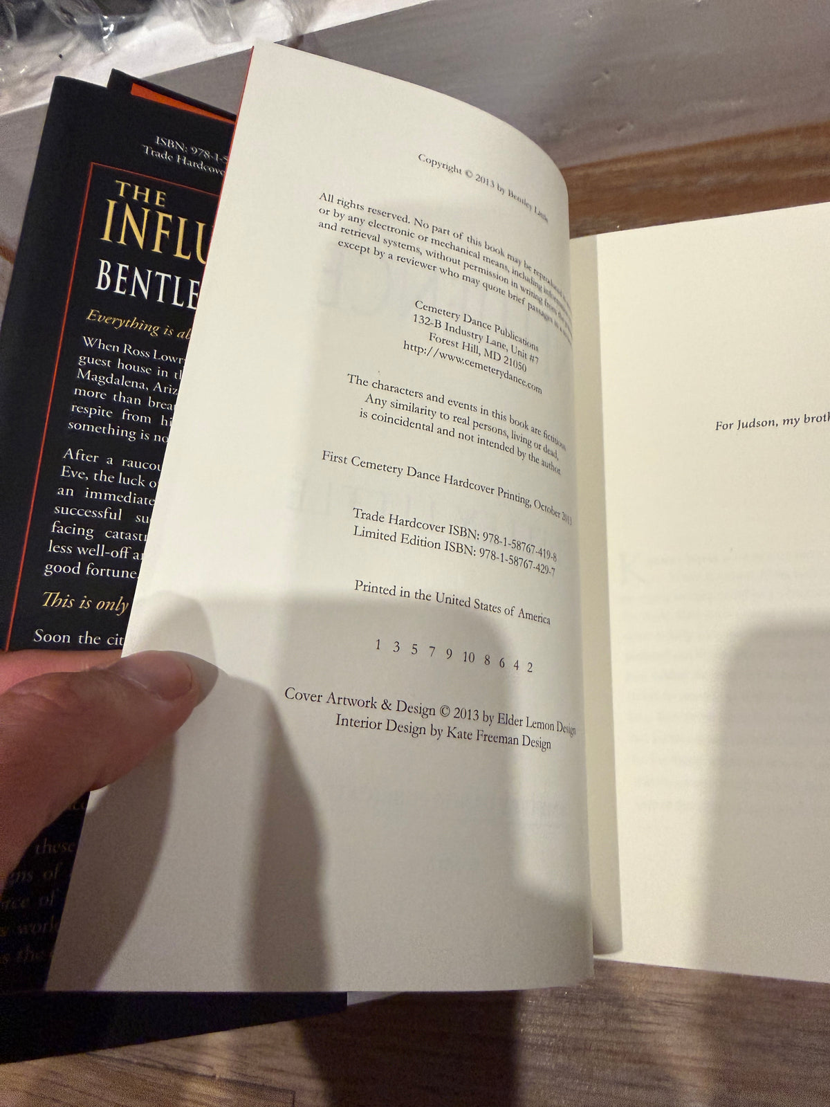 Bentley Little, The Influence, First Edition, Cemetery Dance