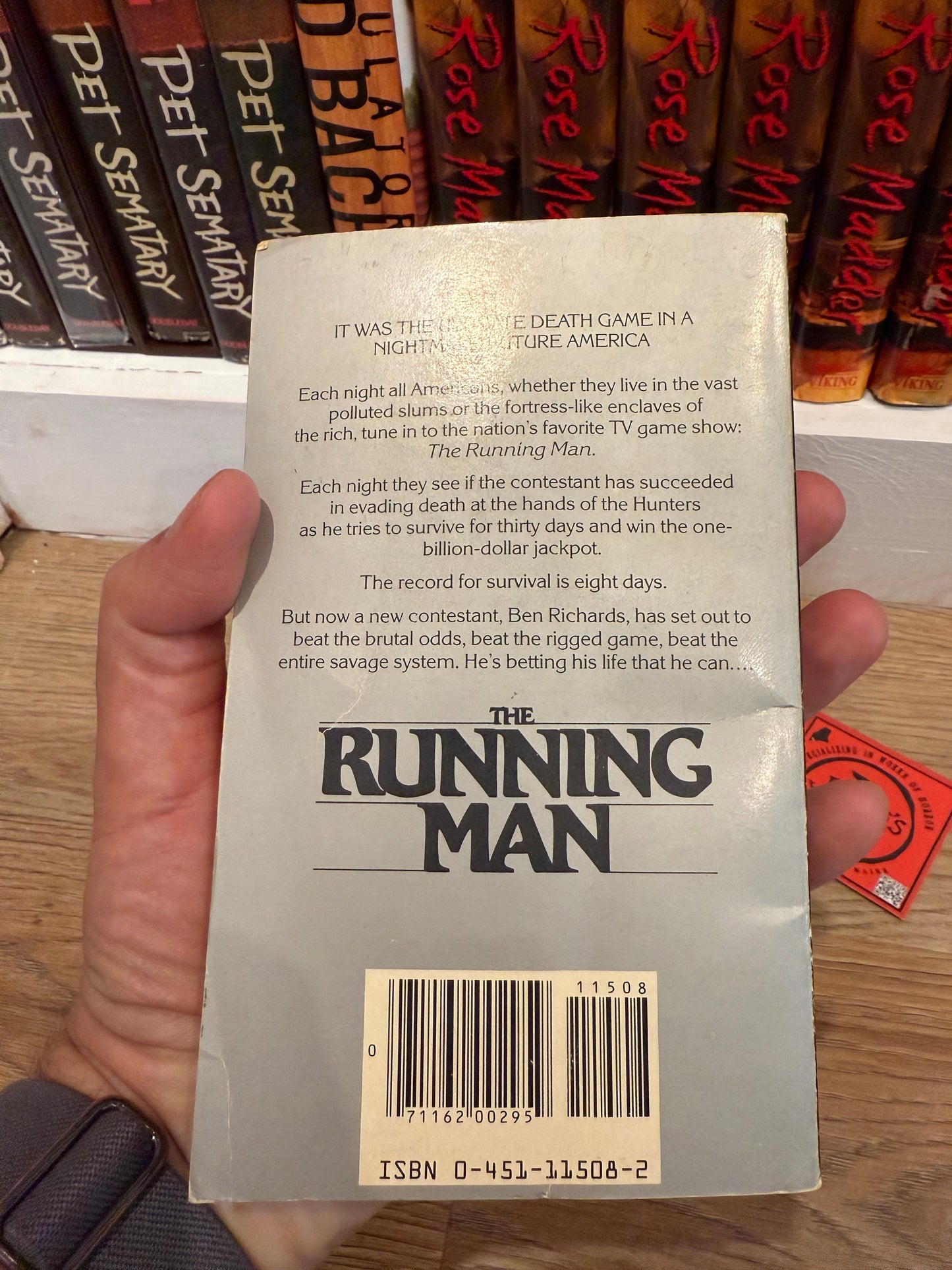 Stephen King, The Running Man, Canadian Second Printing, Signet Publishing