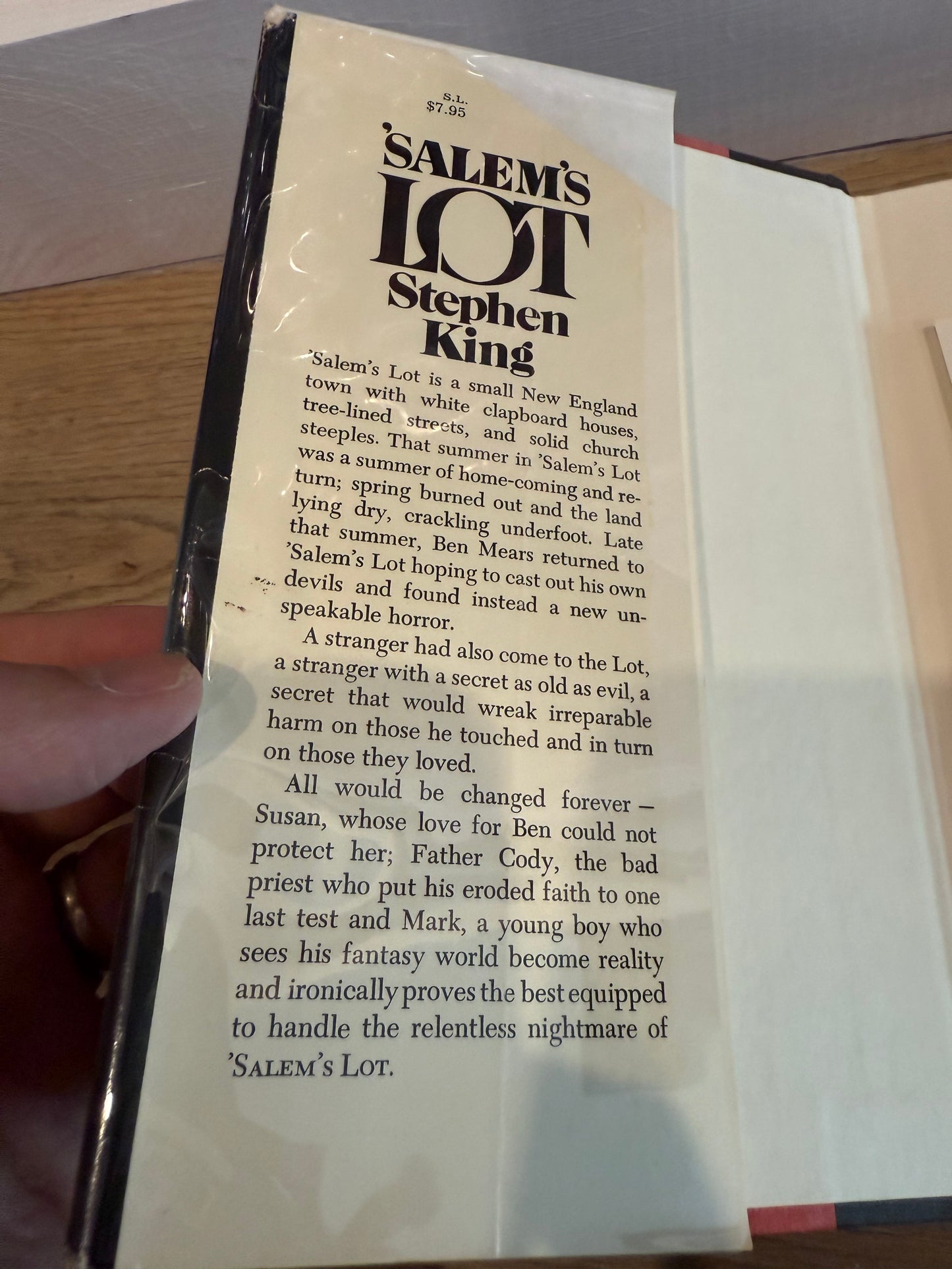 Stephen King, Salem’s Lot, First Edition with SIGNED Card, Father Cody Error, Doubleday Publishing,