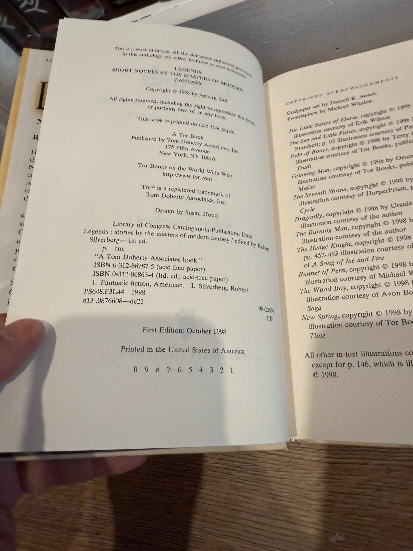 Stephen King, Legends, First Edition, Tor Publishing