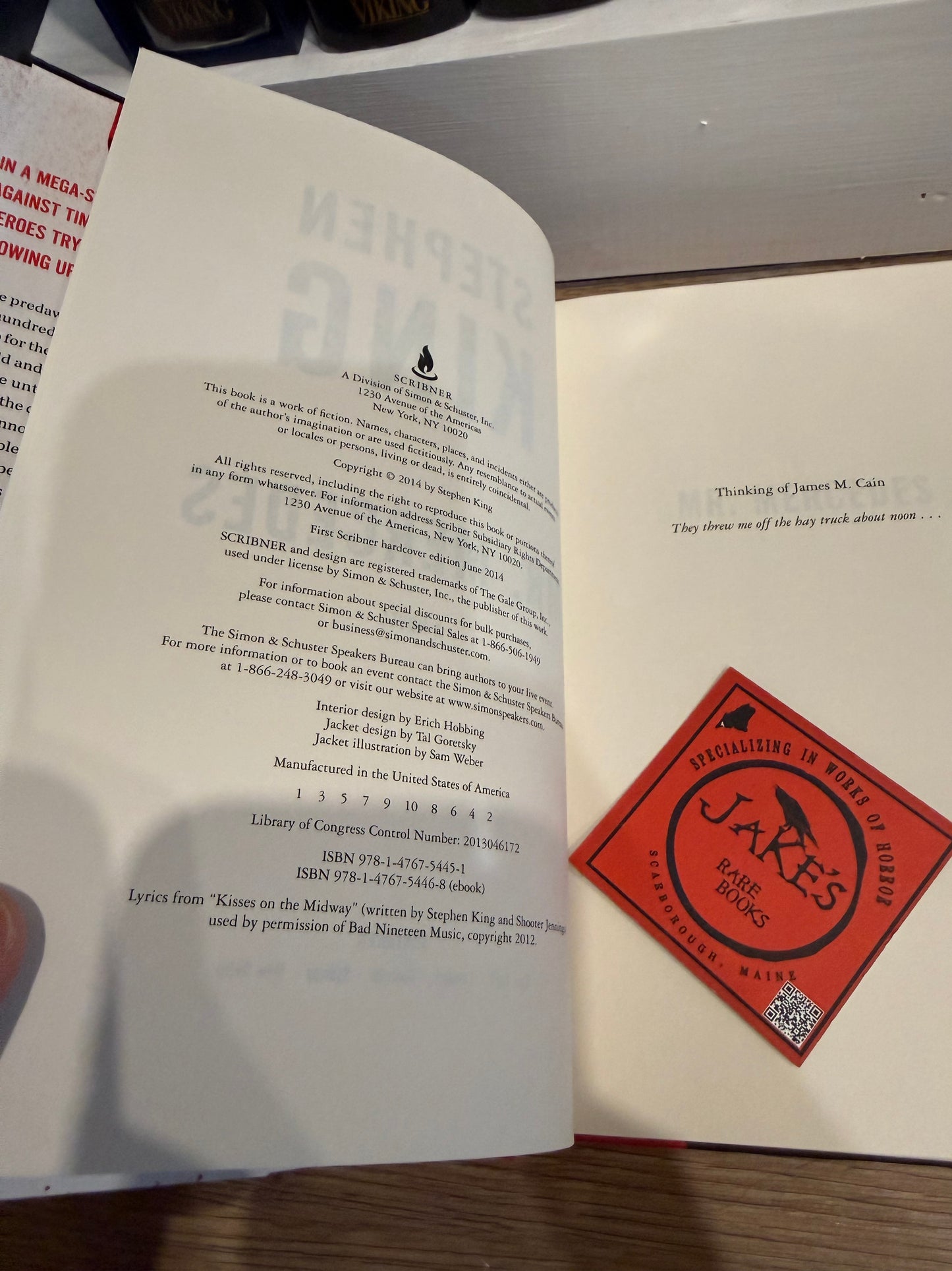 Stephen King, Mr. Mercedes, First Edition, Scribner