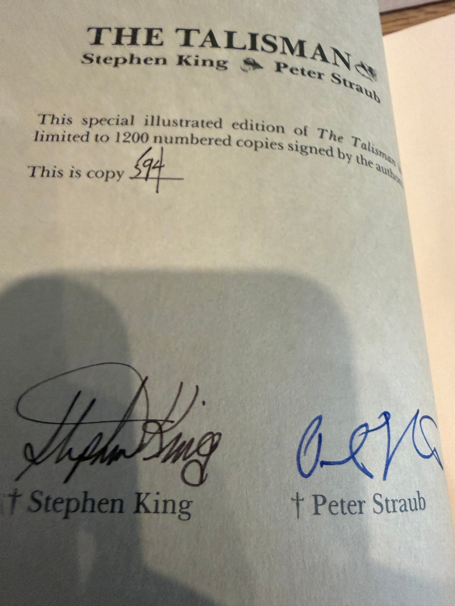 Stephen King, The Talisman, Signed Limited #594, Grant Publishing