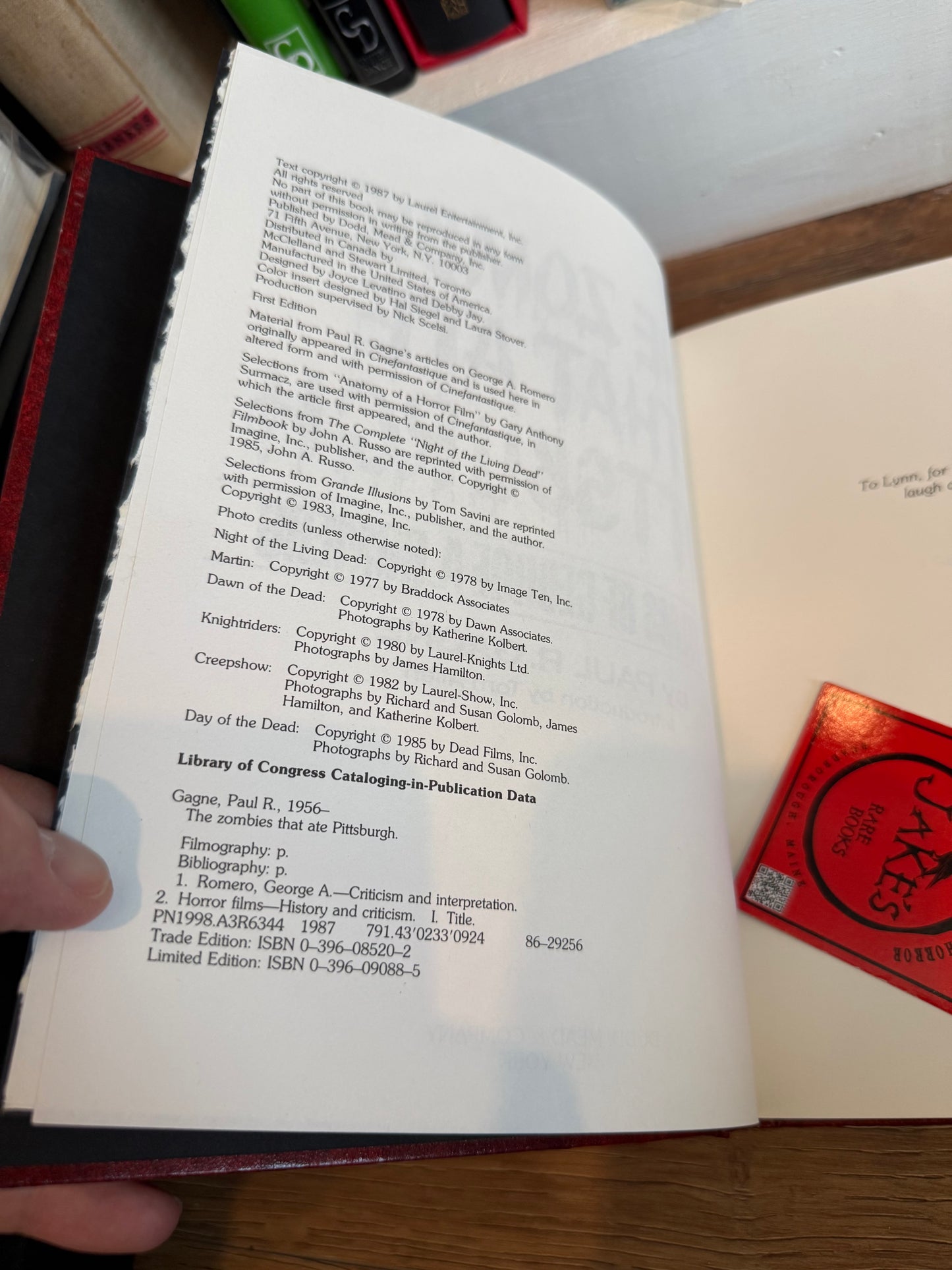 Paul Gagne, The Zombies Who Ate Pittsburgh, Signed/Limited #328, Dodd Mead