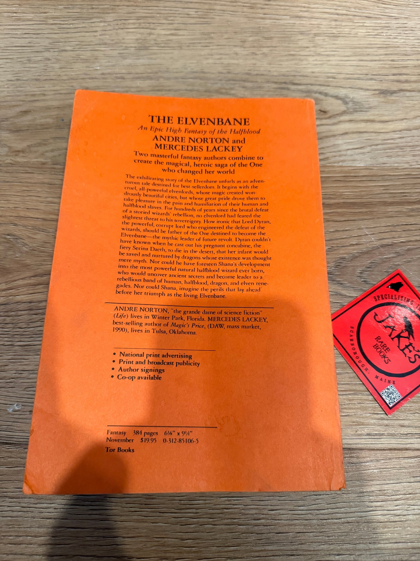 Andre Norton, The Elvenbane, Uncorrected Proof, TOR Publishing