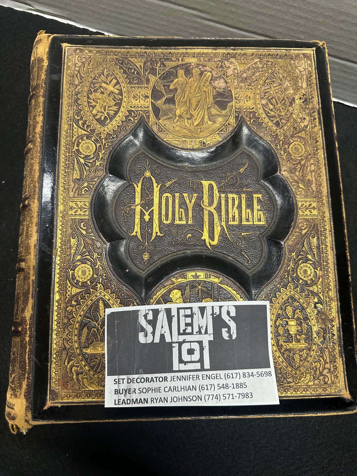 Stephen King, Salem’s Lot, Production Used Antique Bible, With Hand Drawings