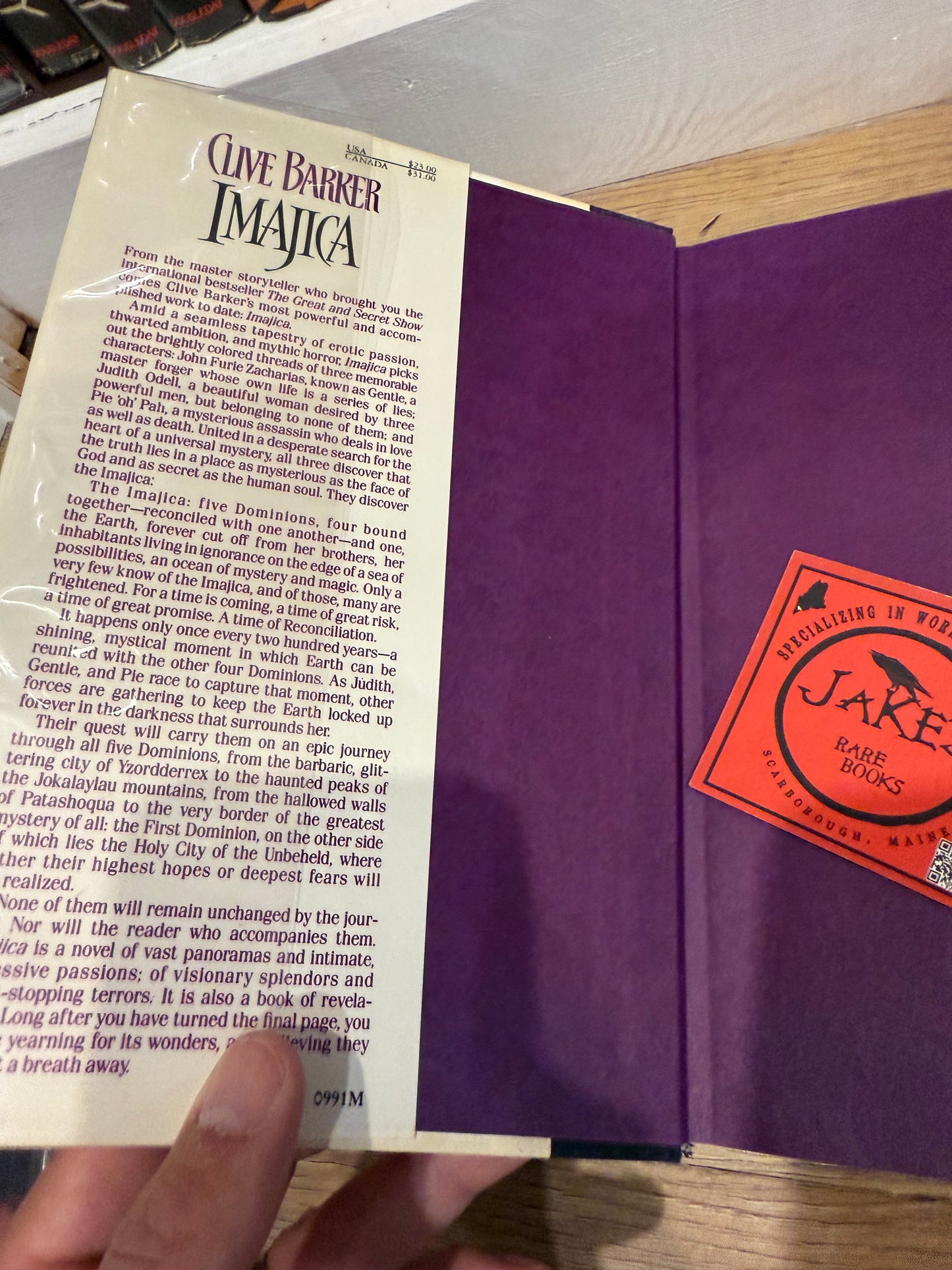 Clive Barker, Imajica, First Edition, Harper Collin’s