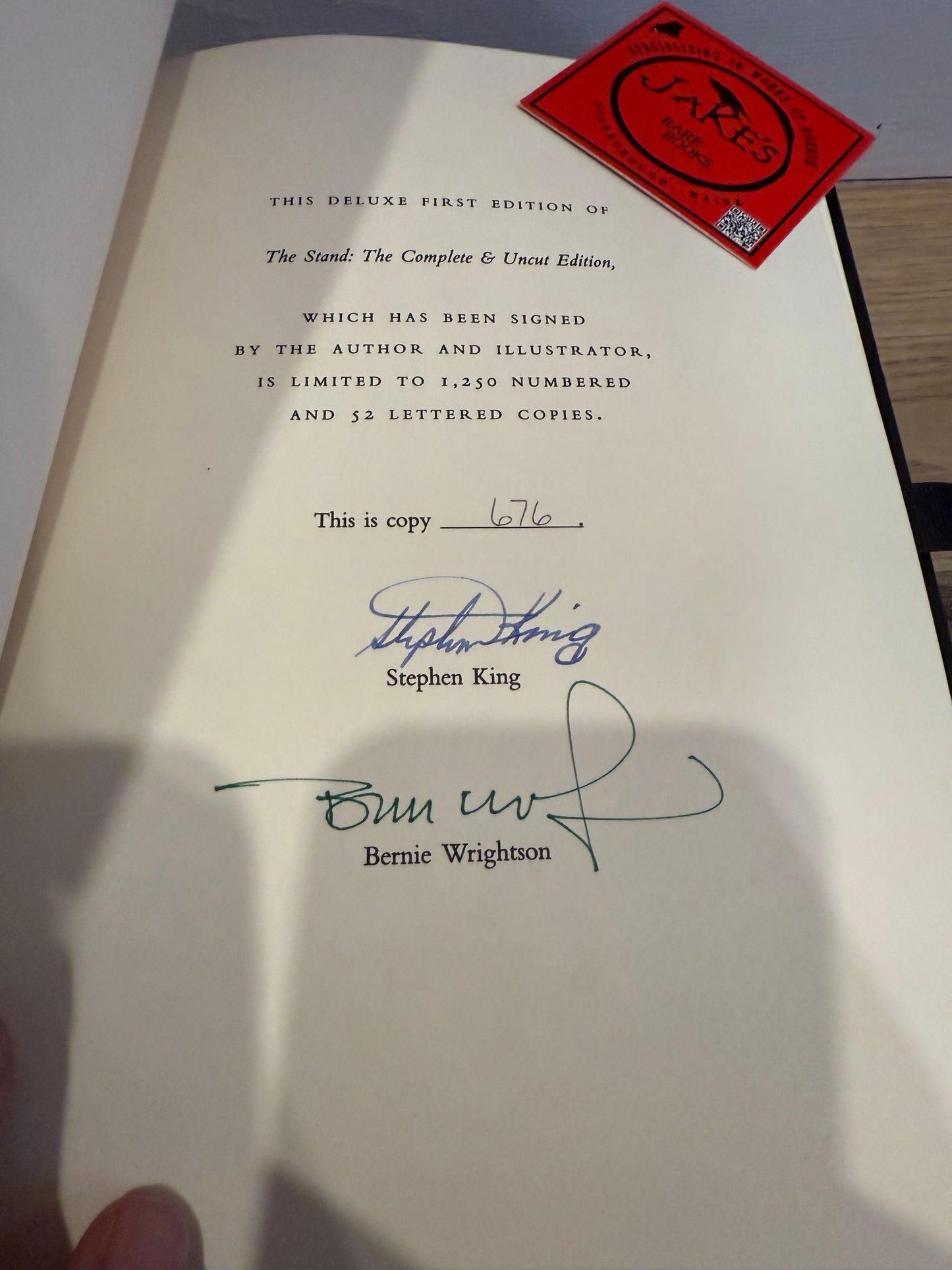 Stephen King, The Stand, Signed/Limited #676, aka “The Coffin Edition” Doubleday Publishing