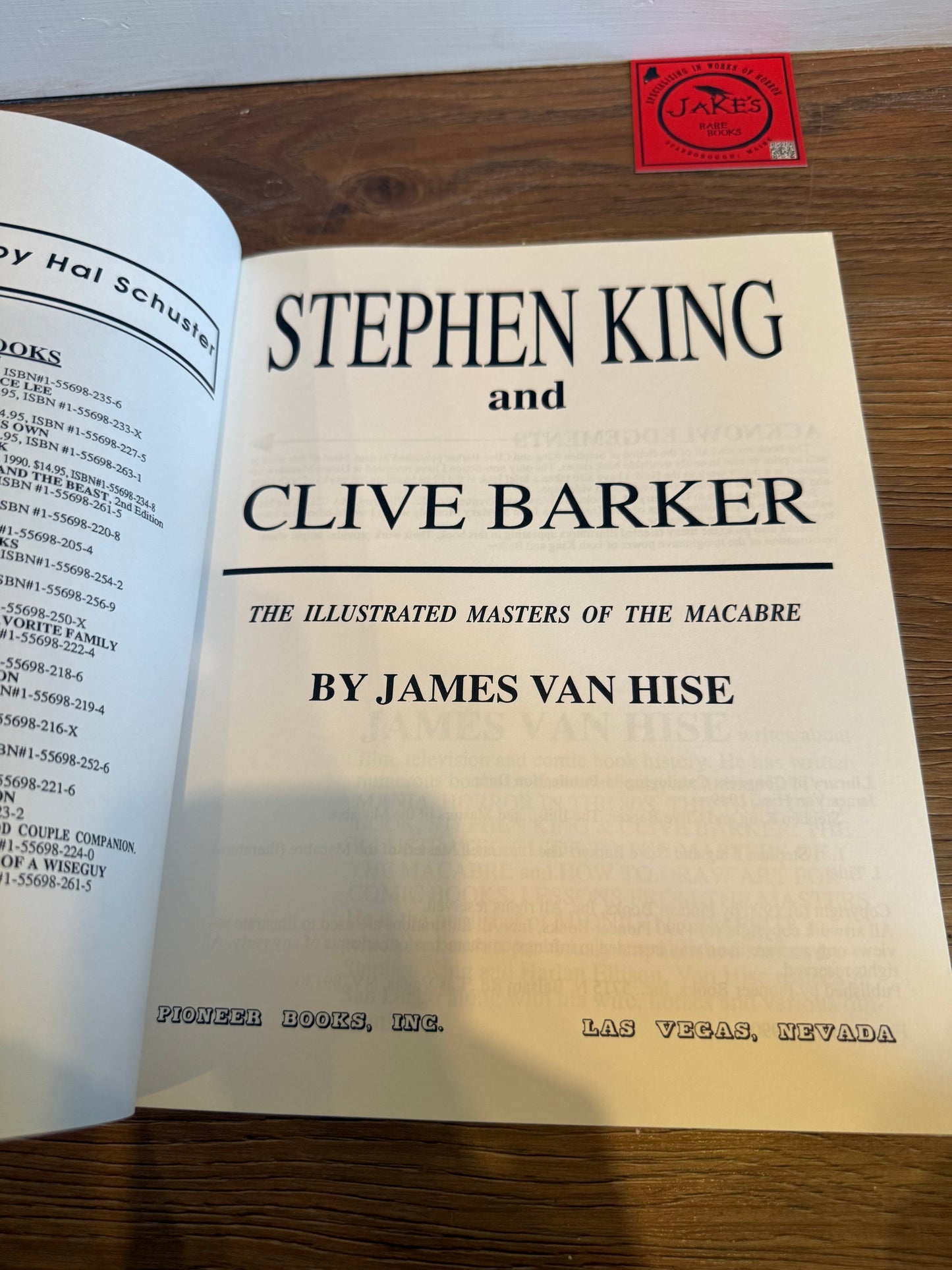 Stephen King/Clive Barker, Masters of the Macabre, Pioneer