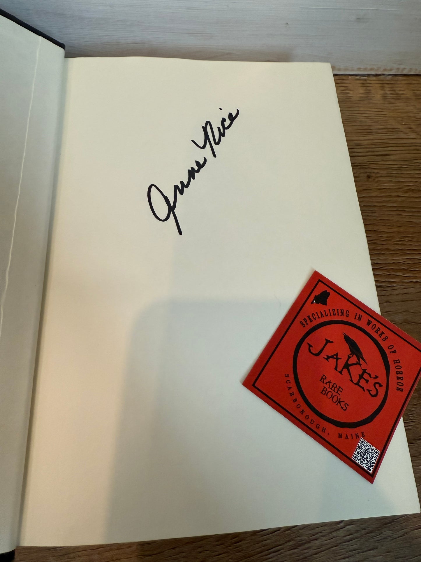 Anne Rice, Lasher, SIGNED First Edition