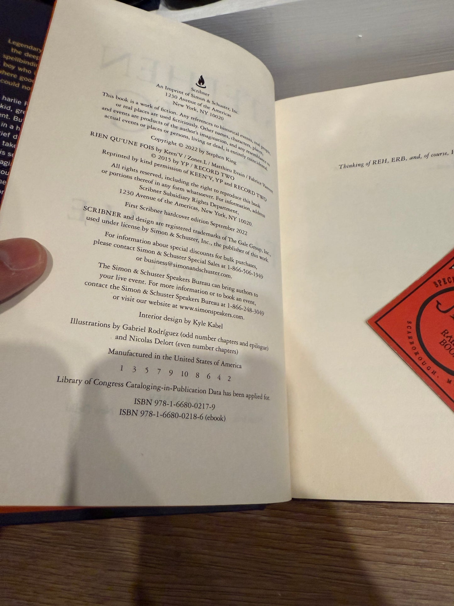 Stephen King, Fairy Tale, First Edition, Scribner, in Lividian Slipcase