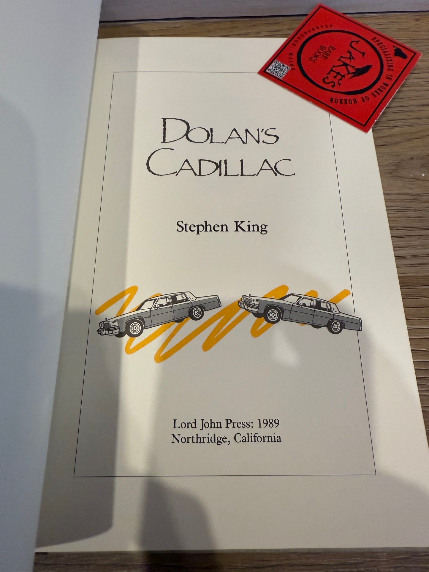 Stephen King, Dolan’s Cadillac, Signed/Limited #381 Copy, Lord John Press