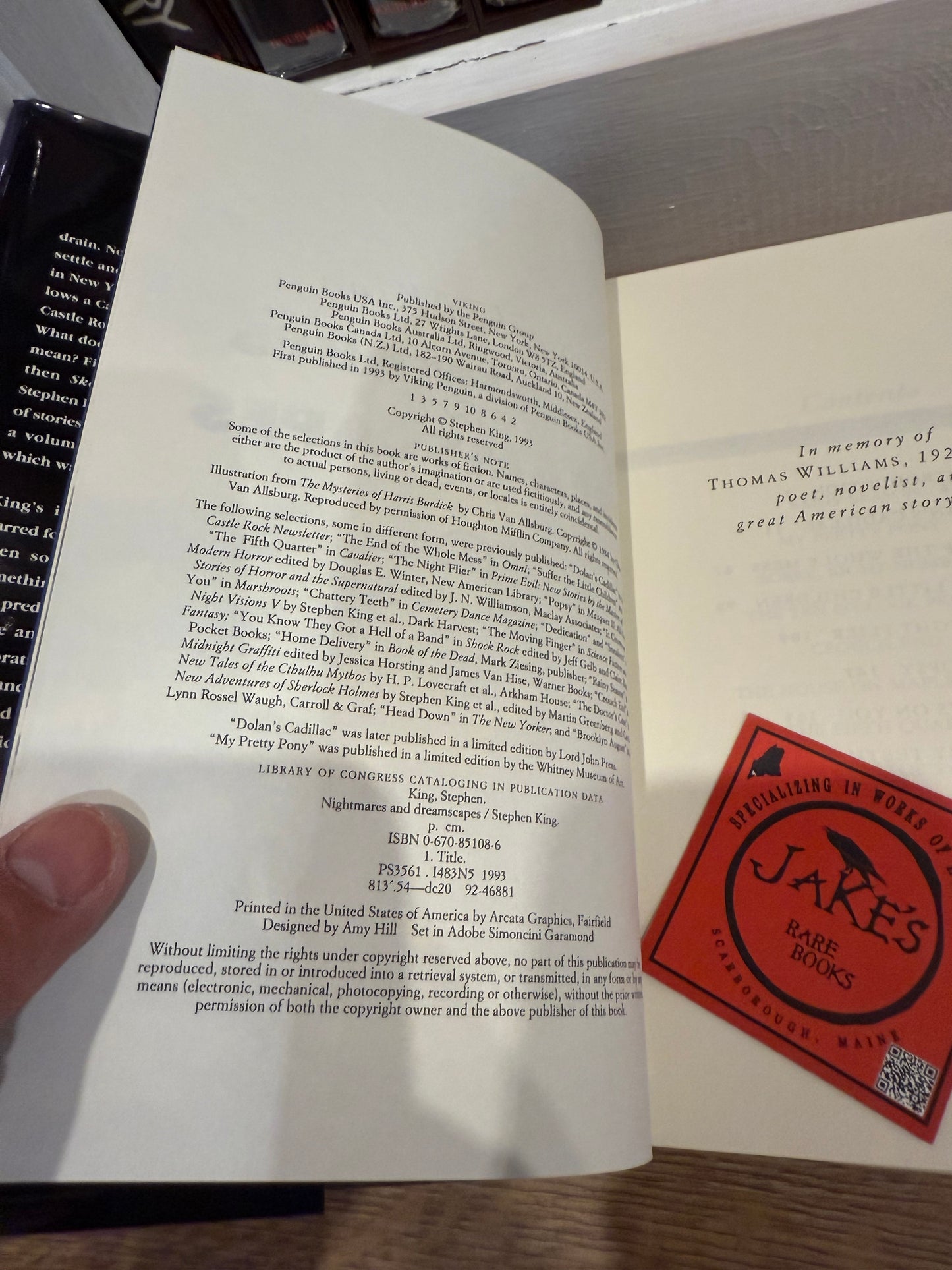 Stephen King, Nightmares and Dreamscapes, First Edition, Viking Publishing