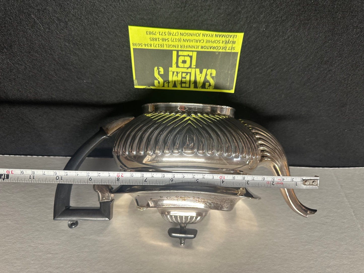 Stephen King, Salem’s Lot, Production Used Antique Silver Tea Kettle