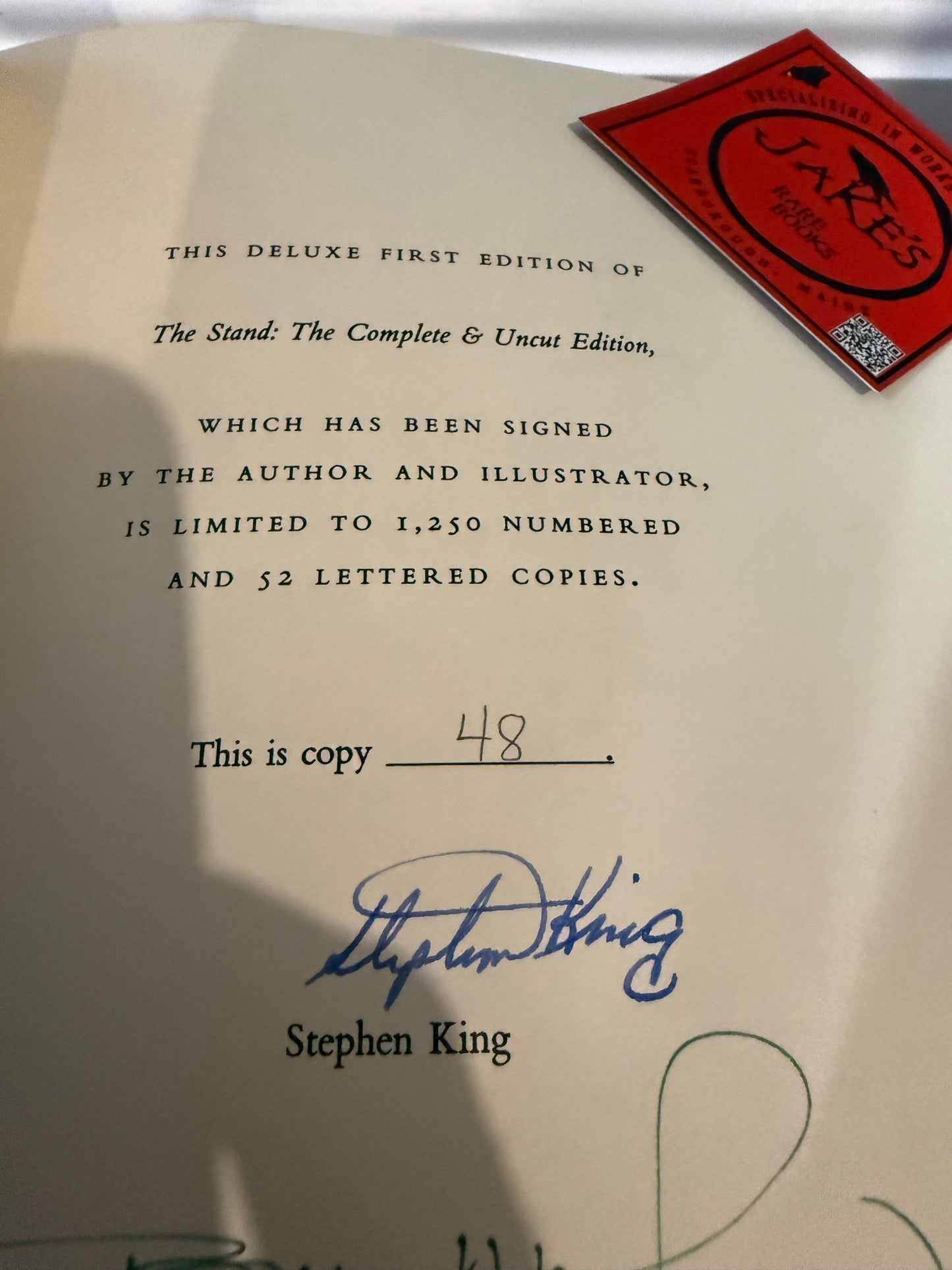 Stephen King, The Stand, Signed/Limited #48 “Coffin,” Doubleday
