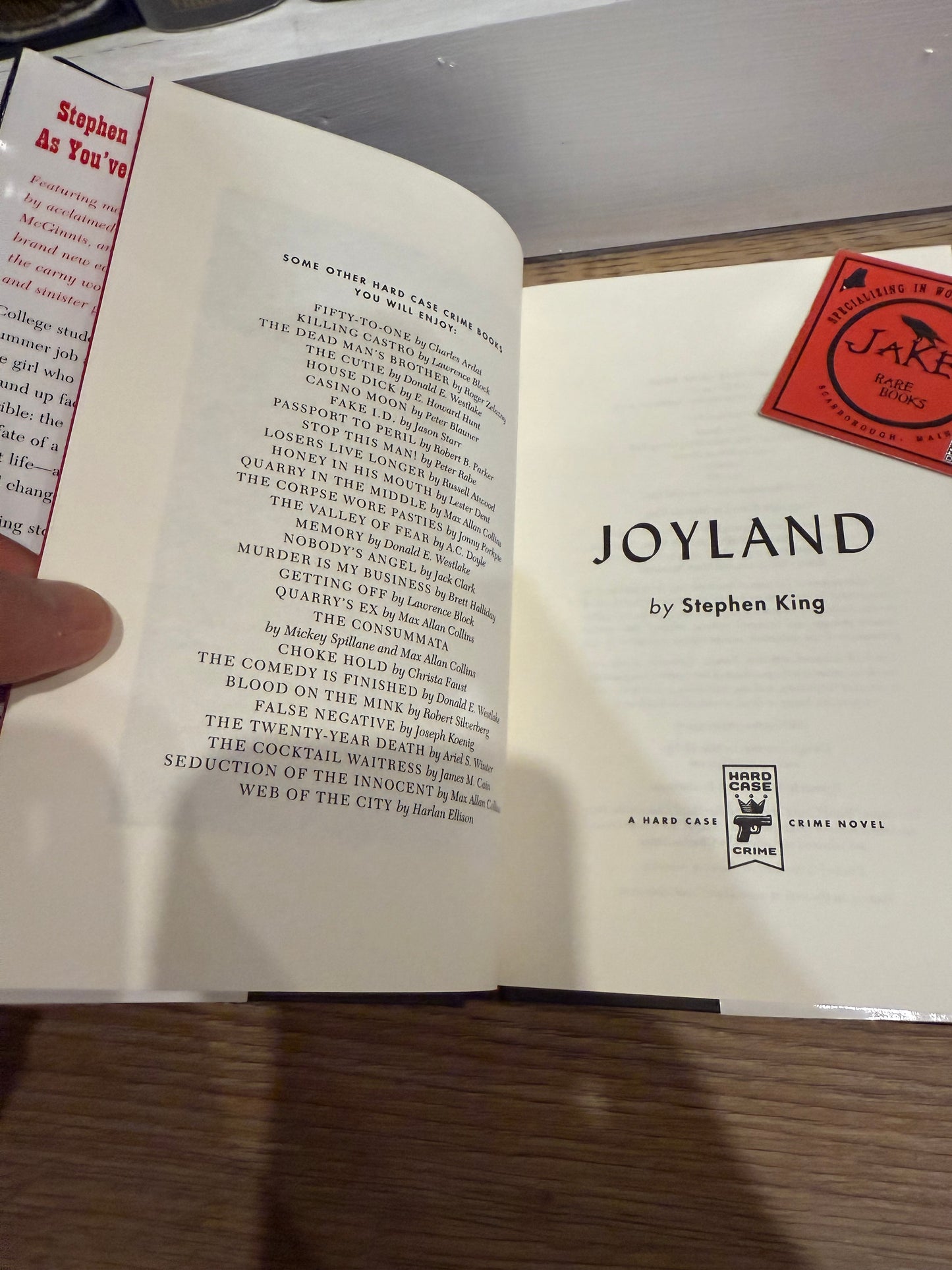 Stephen King, Joyland, First Hardcover, Hard Case Crime