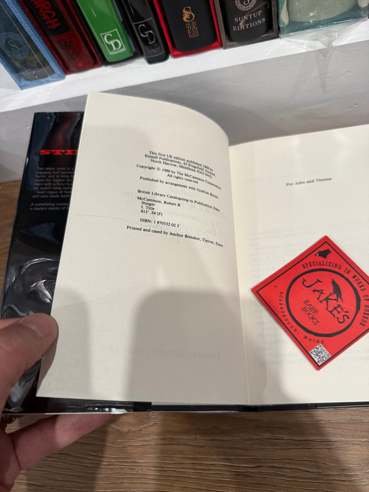 Robert McCammon, Stinger, UK First Edition, SIGNED
