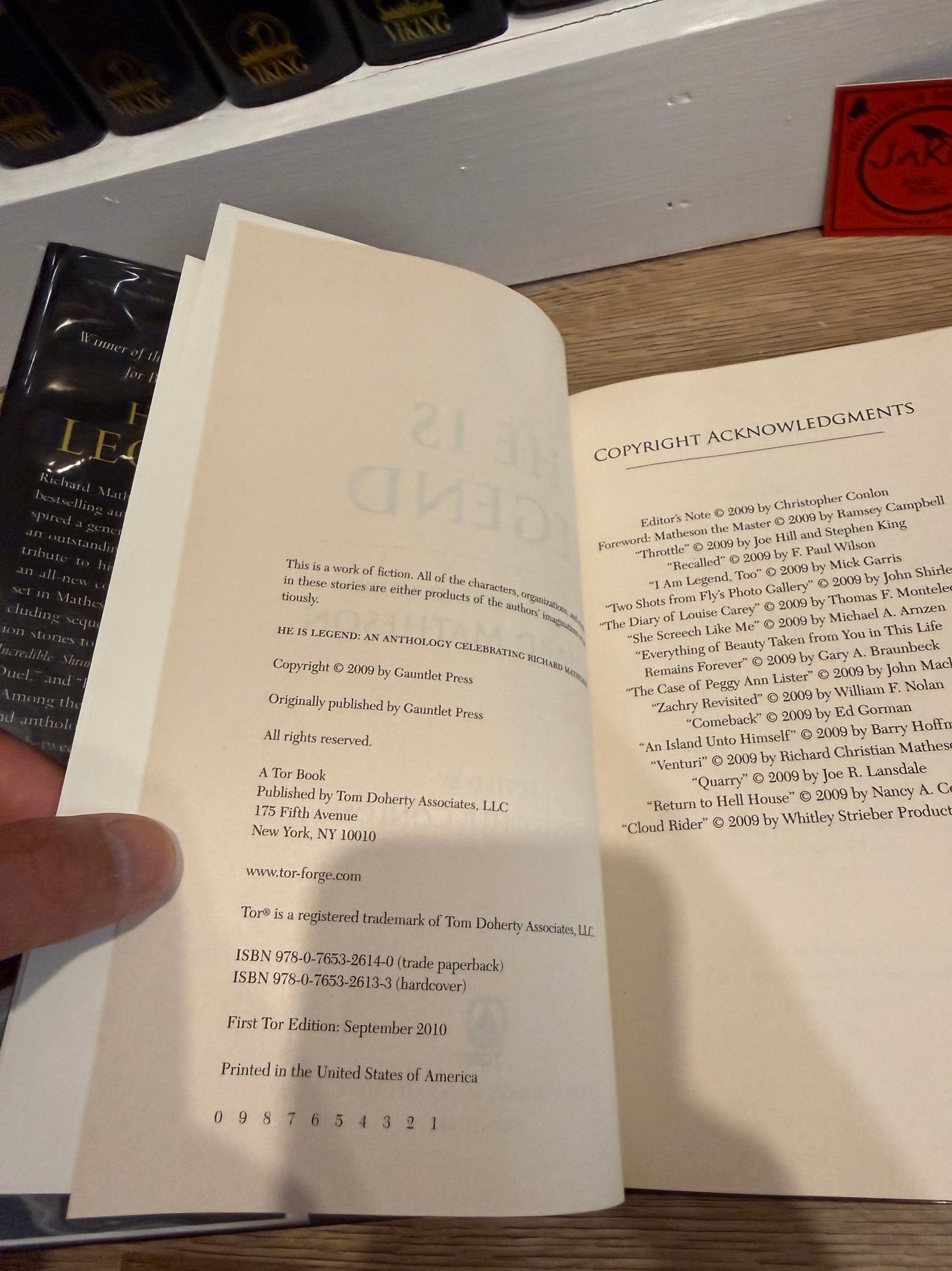 He is Legend, First Edition, Signed by Stephen King and Joe Hill, Tor Publishing