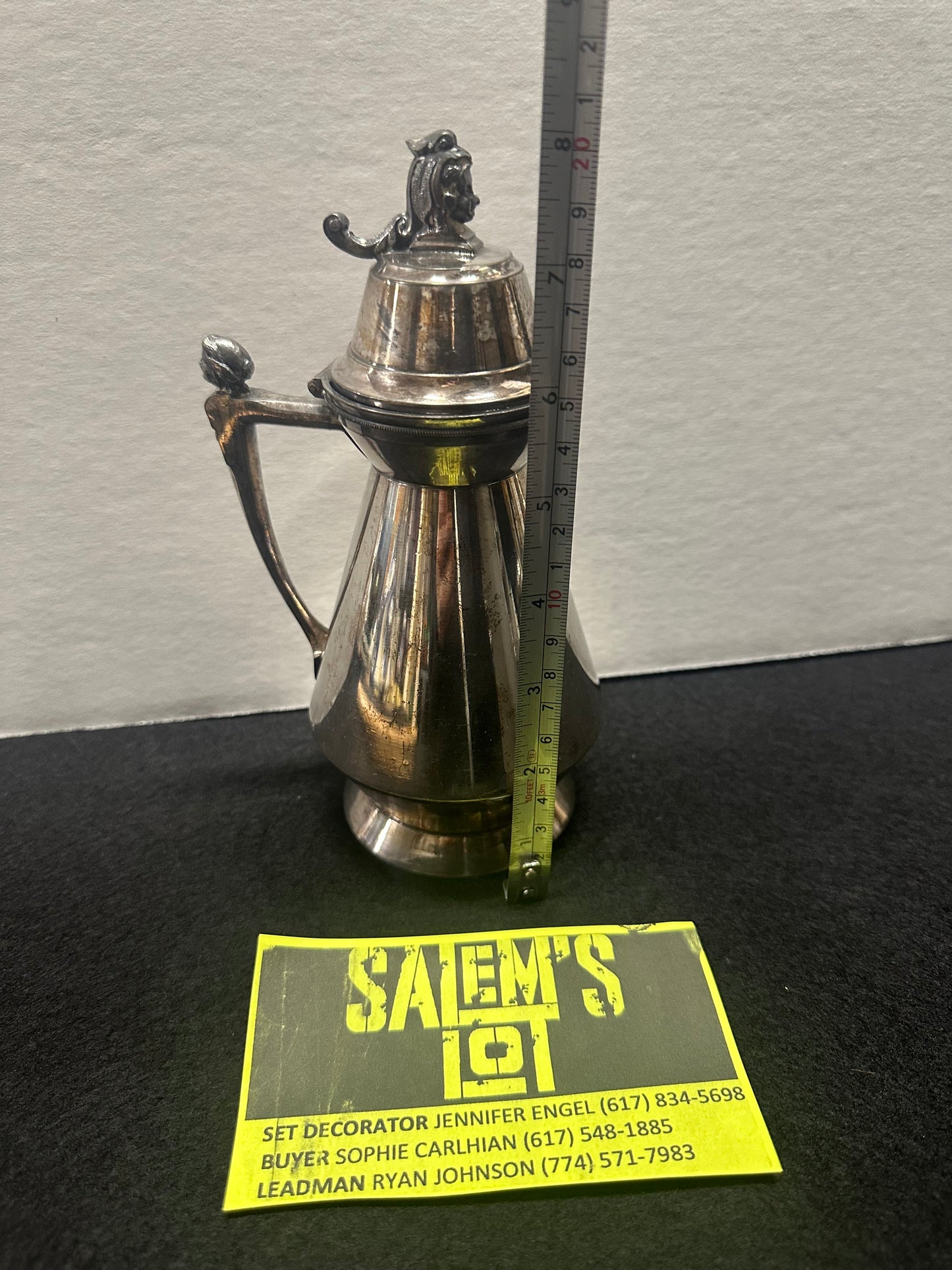 Stephen King, Salem’s Lot, Production Used Antique Metal Pitcher