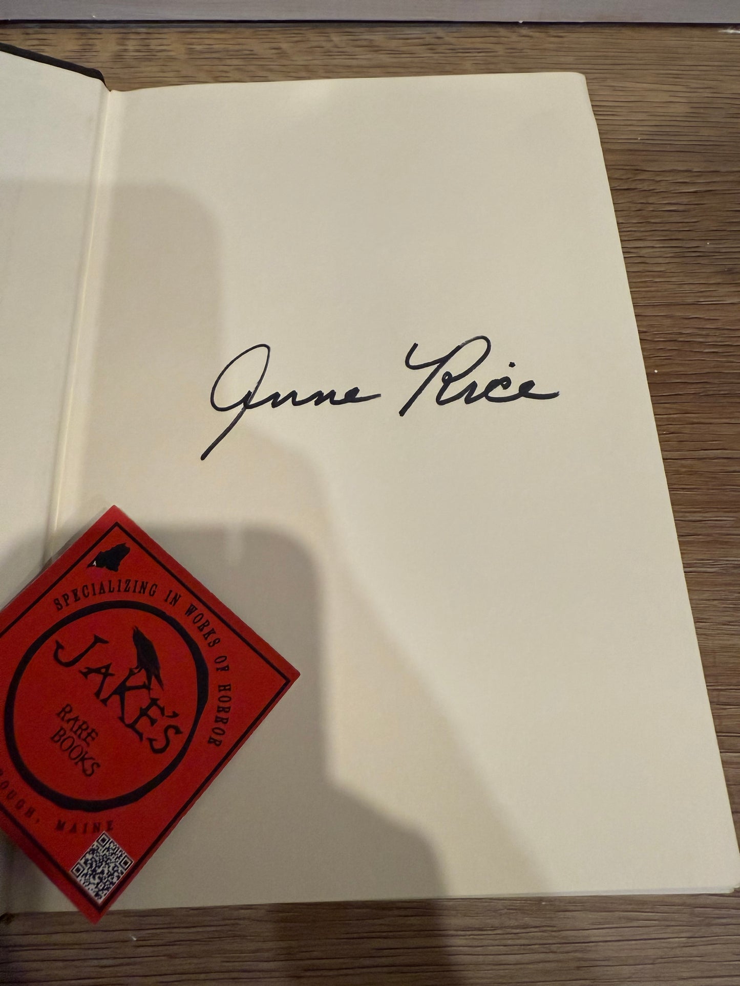 Anne Rice, Interview With a Vampire, Later Printing, SIGNED, Knopf