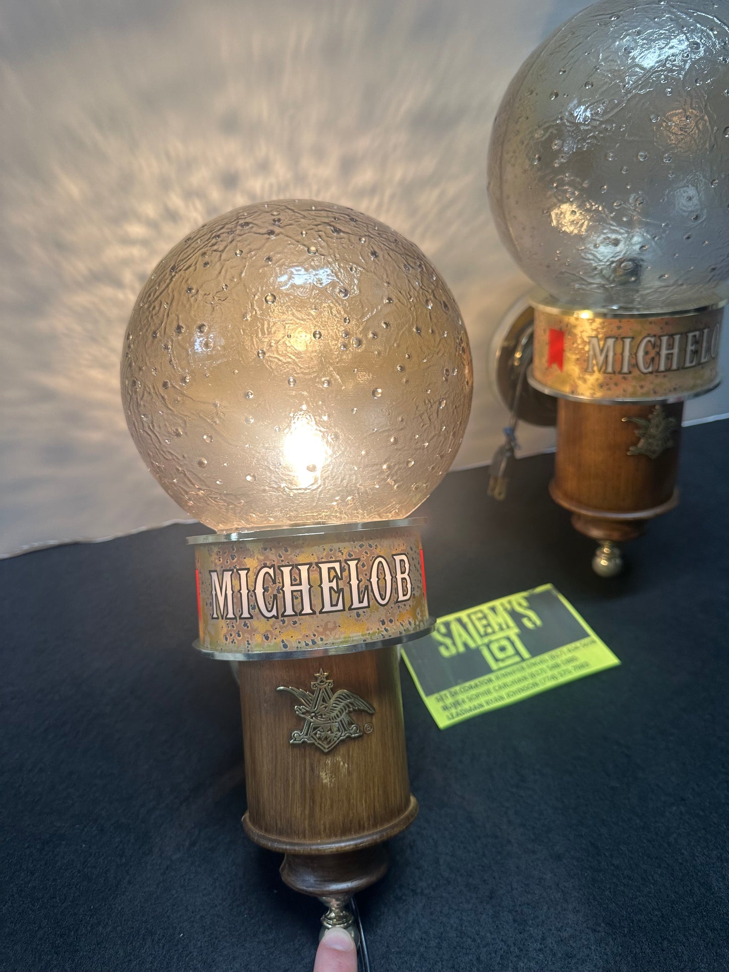 Stephen King, Salem’s Lot, Screen Used, Antique Michelob Wall Sconces