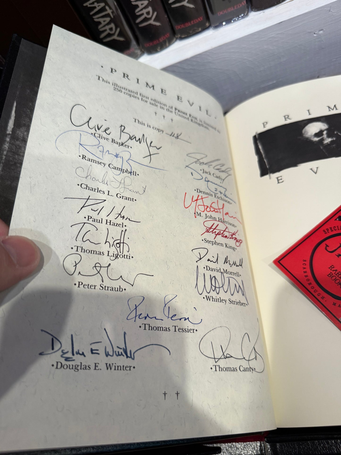 Stephen King, Prime Evil, UK Signed/Limited #118, Bantam Press