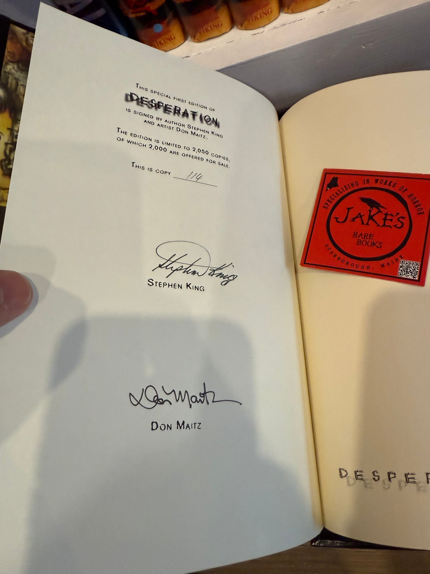 Stephen King, Desperation Signed/Limited #114, Grant Publishing