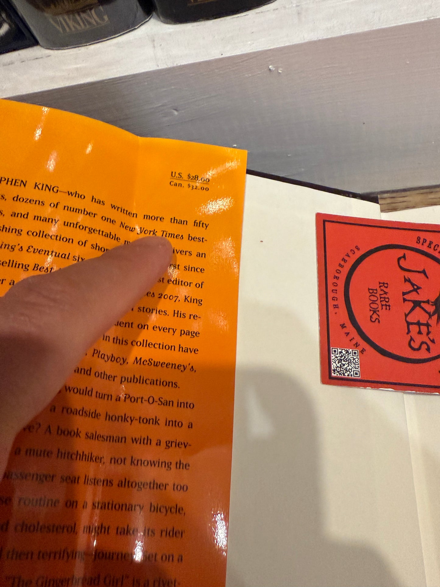 Stephen King, Just After Sunset, First Printing, Scribner