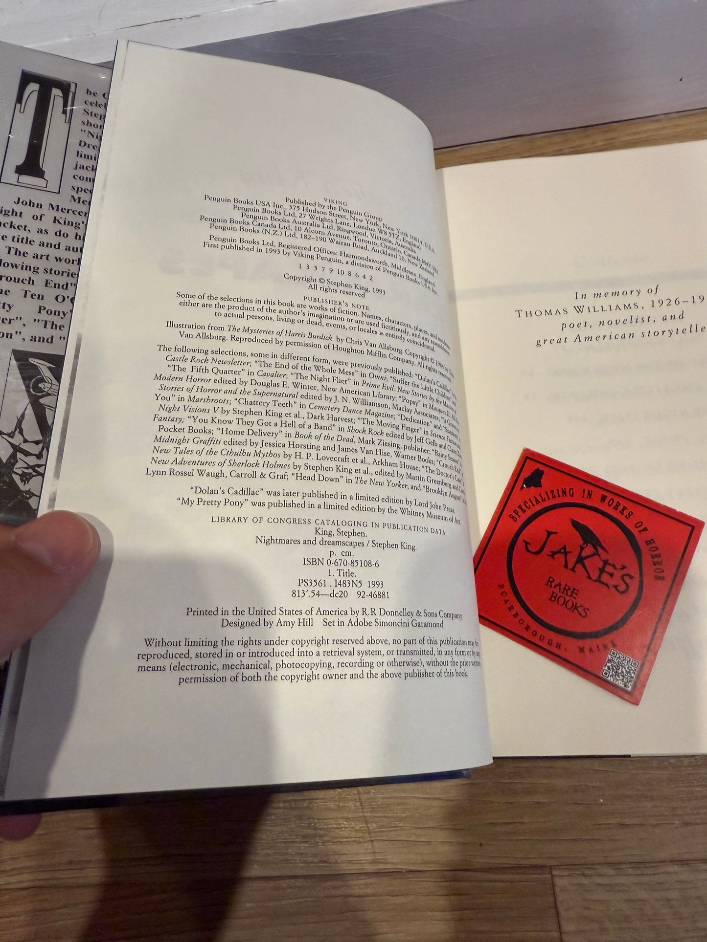 Stephen King, Nightmares and Dreamscapes, in Overlook Connection Limited Edition Dustjacket