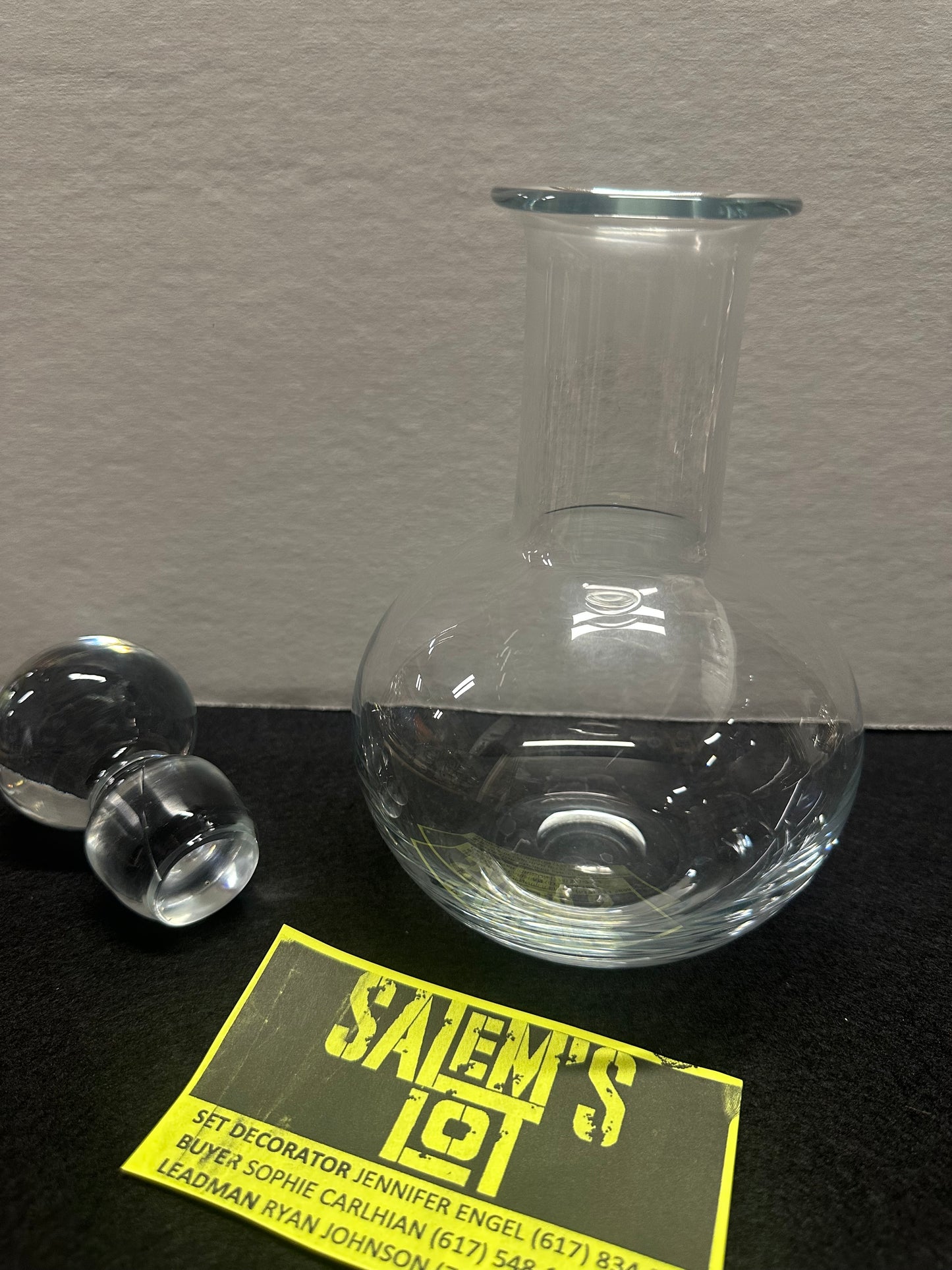 Stephen King, Salem’s Lot Production Used, Glass Decanter