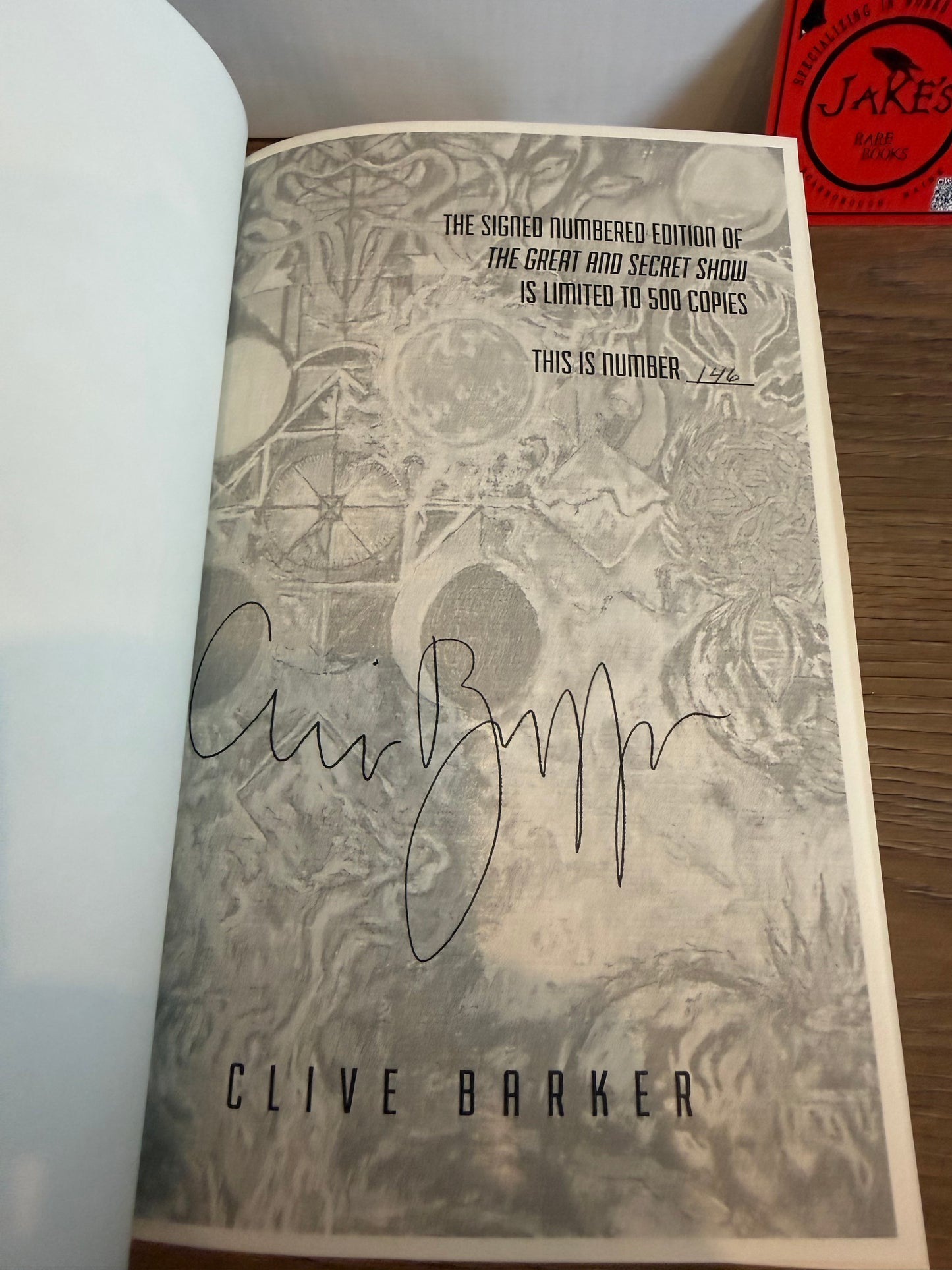 Clive Barker, The Great and Secret Show, Signed Limited #146, Gauntlet Press