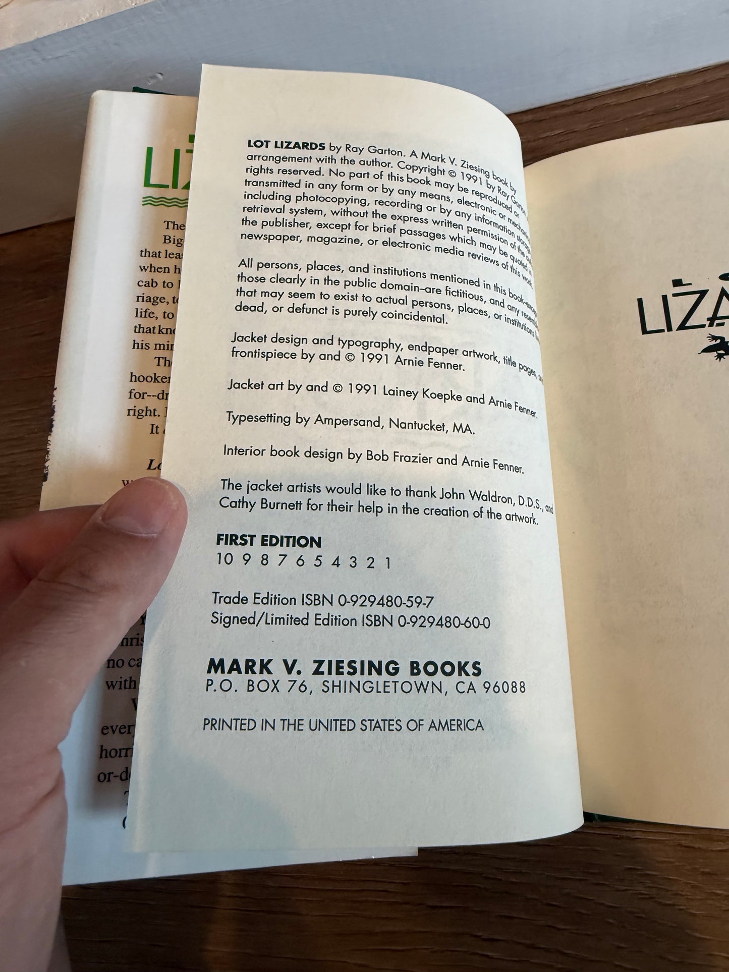 Ray Garton, Lot Lizards, First Edition, Ziesing