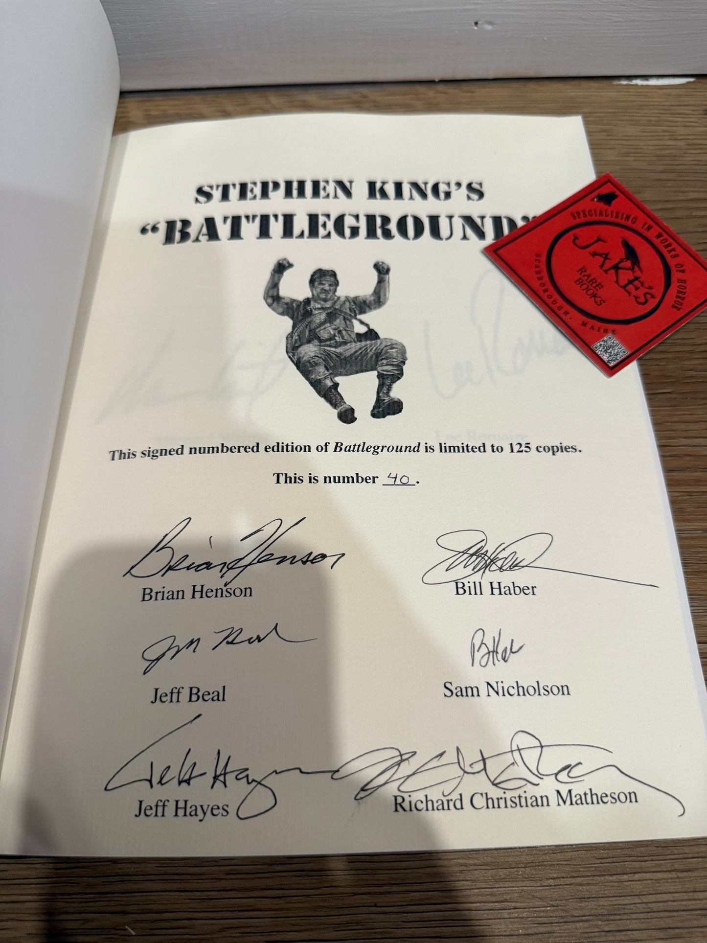 Stephen King’s Battleground, Signed/Limited #40, Gauntlet Press
